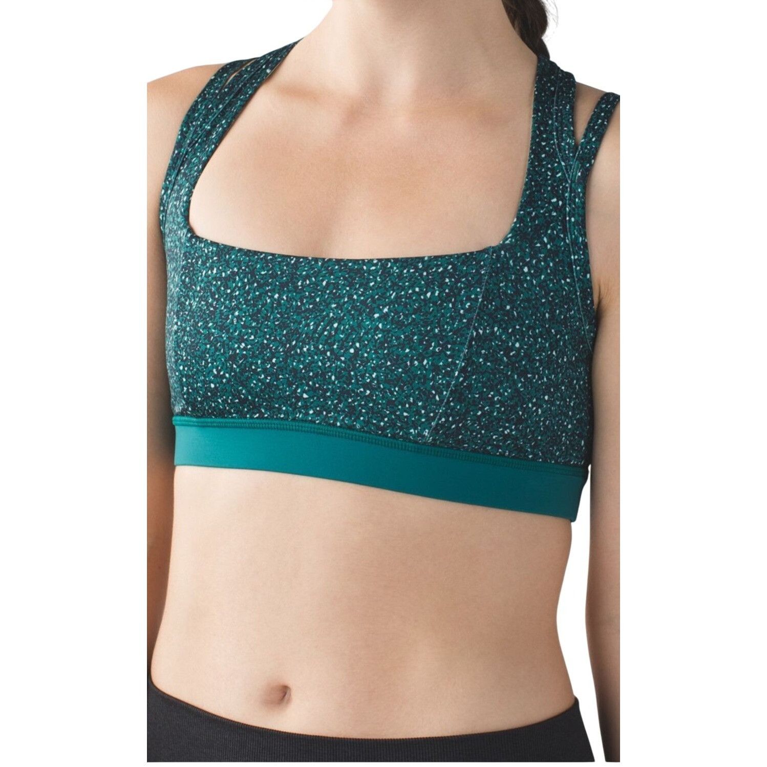 Lululemon Lululemon Splendour Sports Bra Flashback Static Seamist Fora Size ONE SIZE - 4 Thumbnail