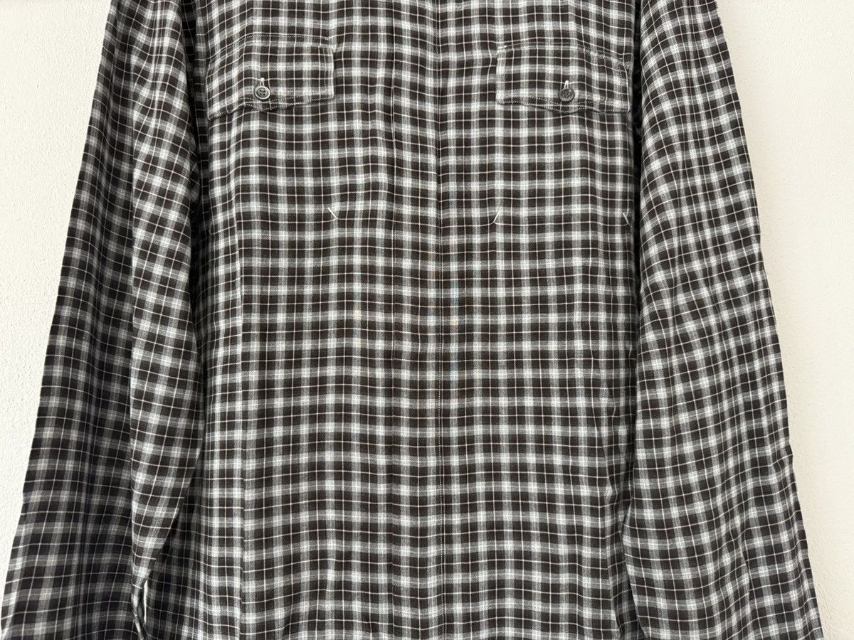 Dior Dior Grey Checkered Cotton Shirt with Chest Pockets Size US L / EU 52-54 / 3 - 4 Thumbnail