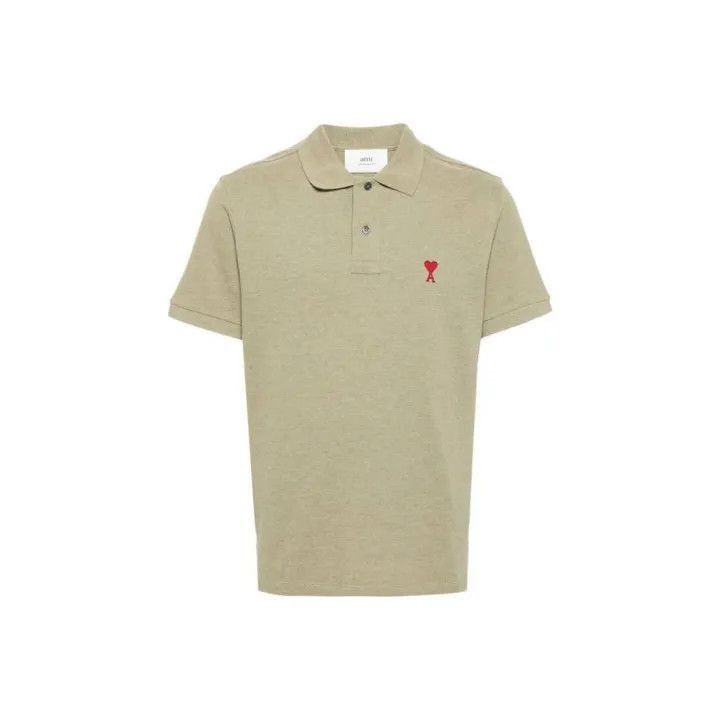 AMI AMIPARIS Cotton Fit Green Polo Shirt -2507 Size US L / EU 52-54 / 3 - 1 Thumbnail