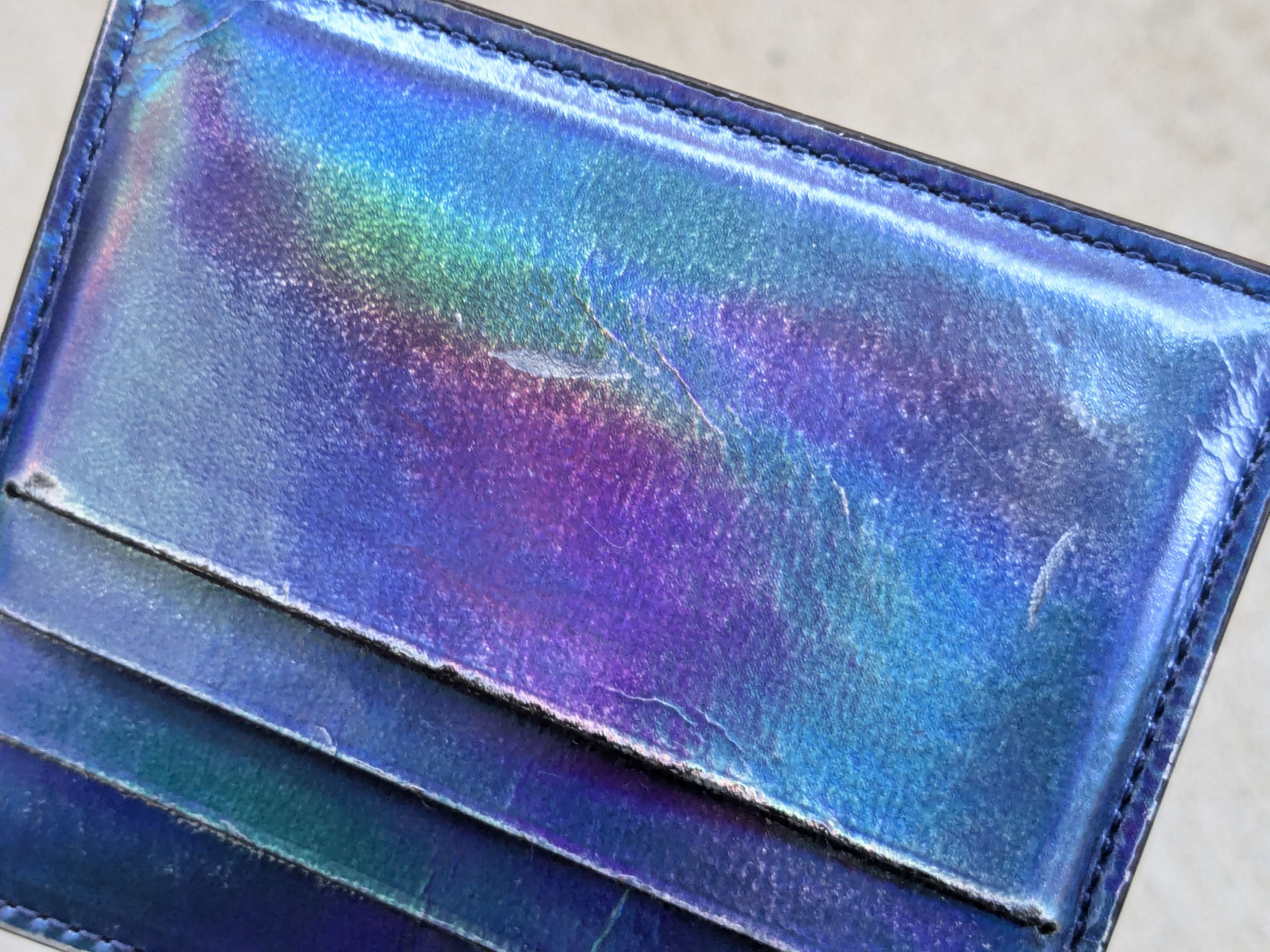 Maison Margiela Maison Margiela Cardholder Wallet Brown Blue Leather Slim Size ONE SIZE - 6 Thumbnail