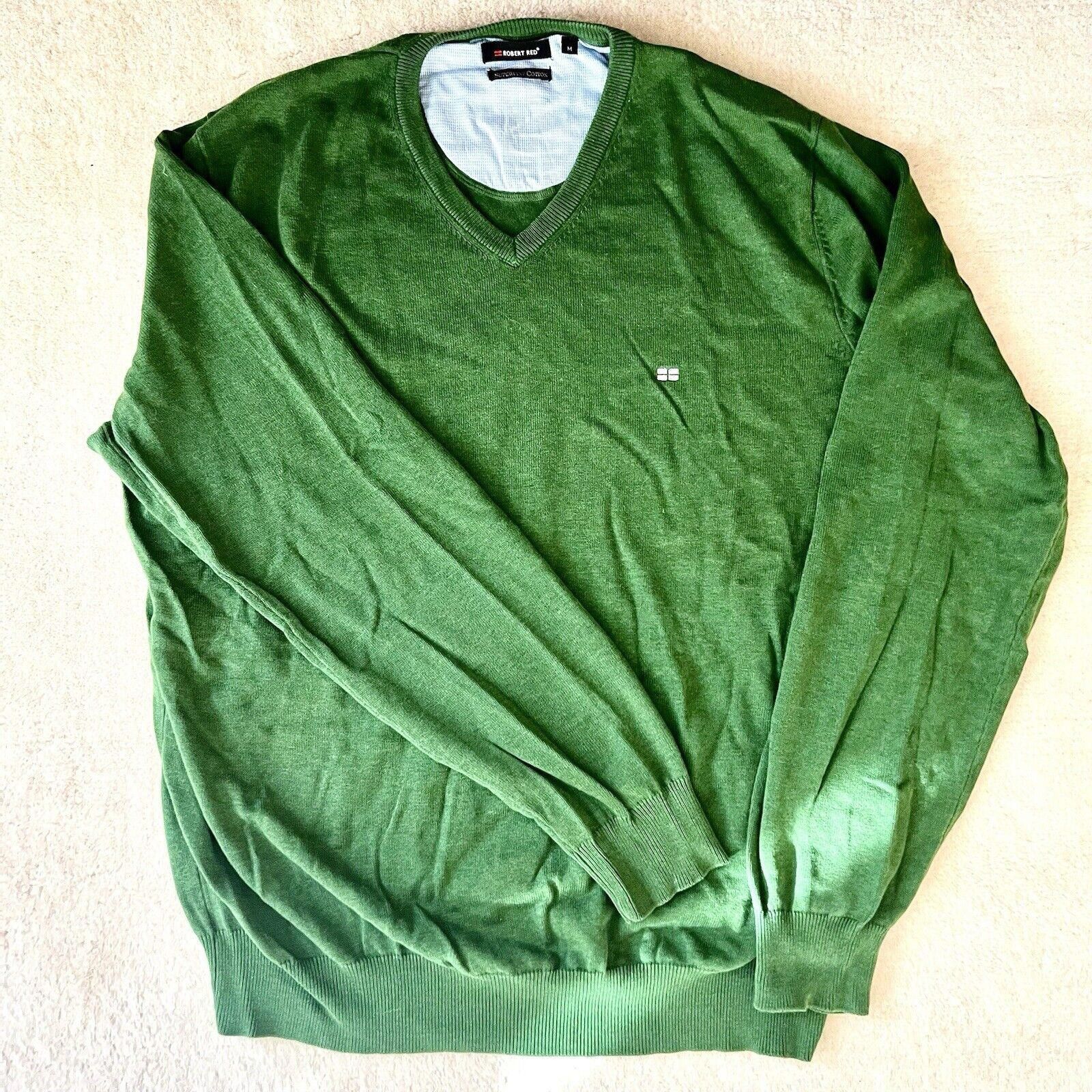 Designer Drumohr Qlty European Superfine Cotton Sweater Green Men’s M Size US M / EU 48-50 / 2 - 1 Thumbnail