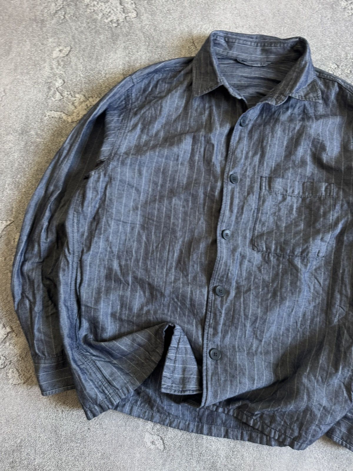 Uniqlo Uniqlo M striped button up overshirts shirt casual Size US M / EU 48-50 / 2 - 3 Thumbnail
