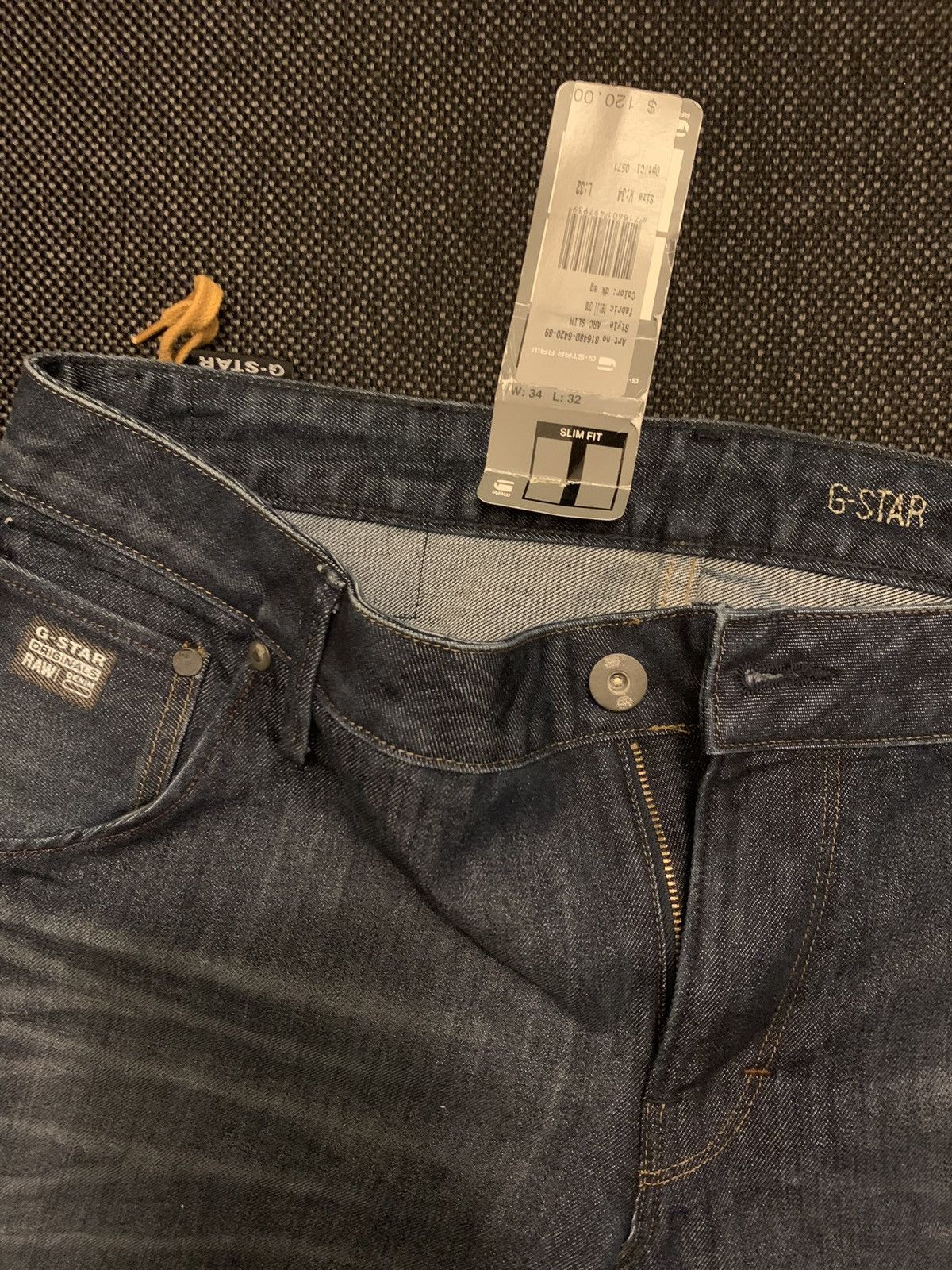 G-Star G-Star Raw Jeans 34x32 Slim Fit GS01 Tapered Leg Dark Wash Size US 34 / EU 50 - 8 Thumbnail