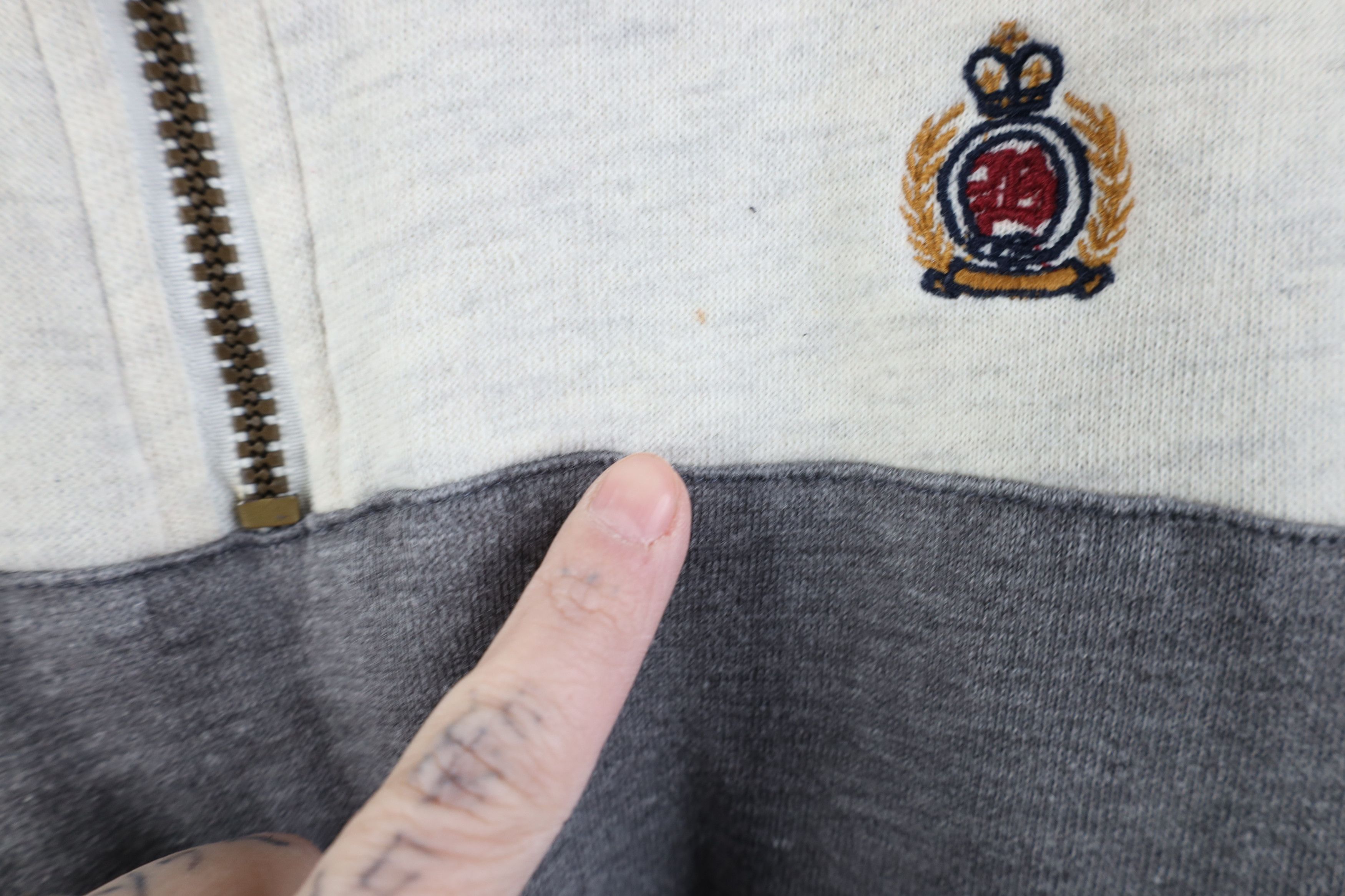 Vintage Vintage 90s Streetwear Block Collared Half Zip Sweatshirt Size US XL / EU 56 / 4 - 5 Thumbnail