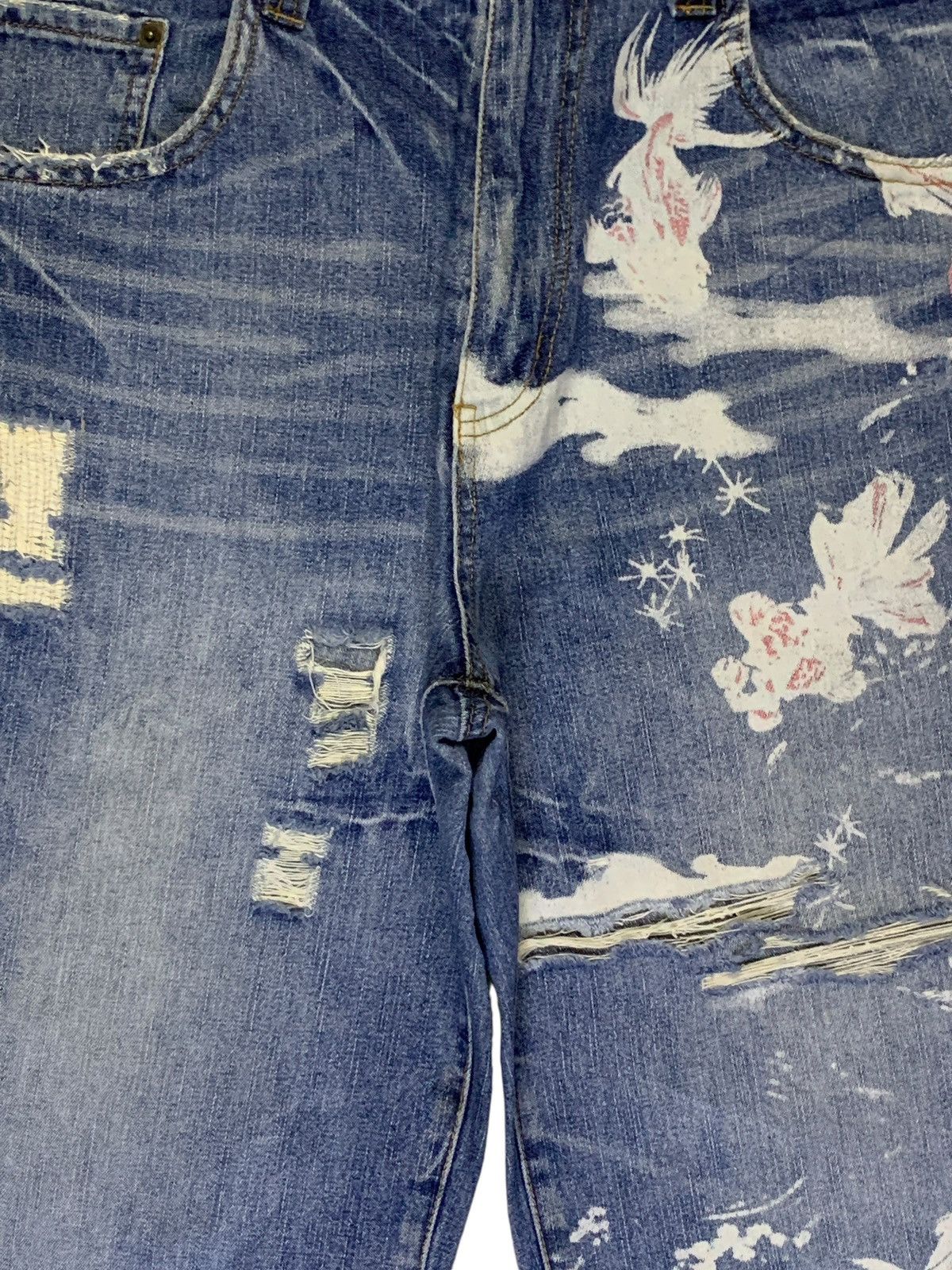 Japanese Brand Vintage Japanese Brand Sugoi Koi Fish Baggy Jean Shorts Size US 35 - 7 Thumbnail