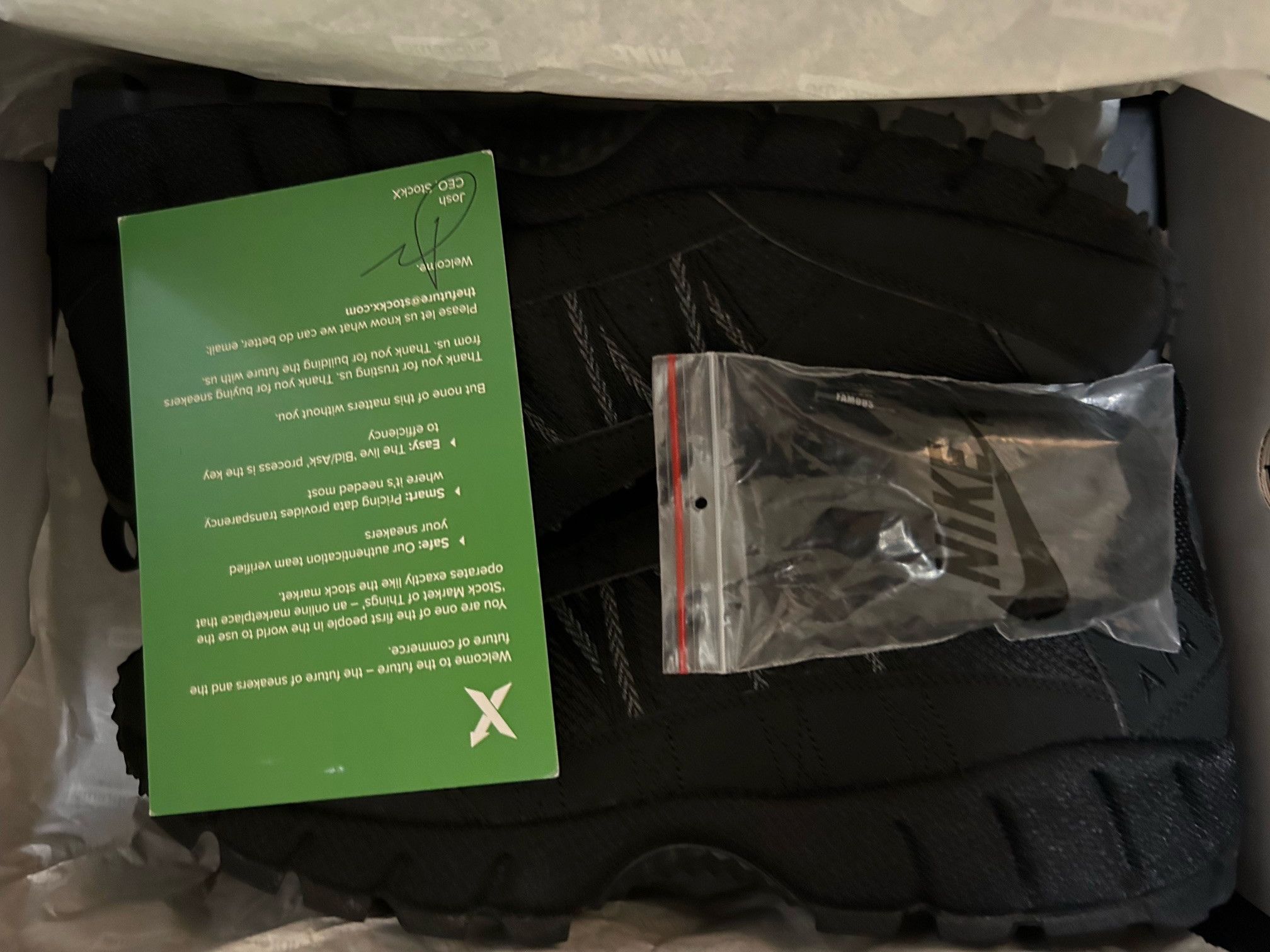 image of Nike Air Humara ‘17 Supreme Collabo Reflective Shoes in Triple Black, Men's (Size 12)