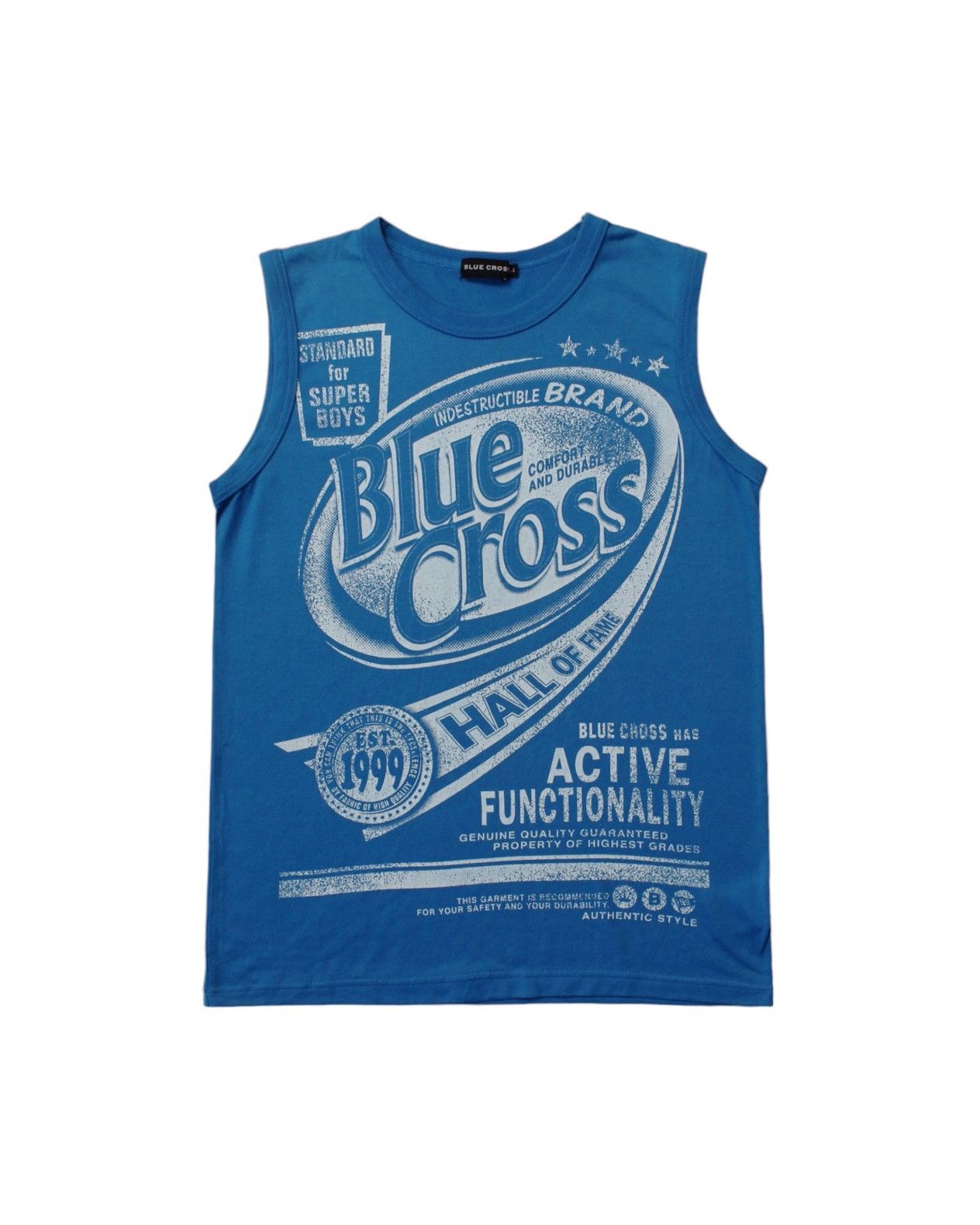 Japanese Brand 2000S BLUE CROSS TANK TOP Size US L / EU 52-54 / 3 - 1 Thumbnail
