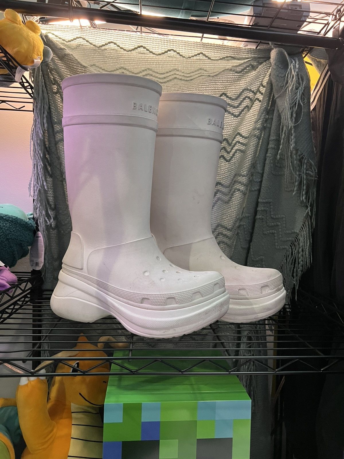 Balenciaga × Crocs White Crocs Boots Size US 9 / EU 42 - 1 Thumbnail