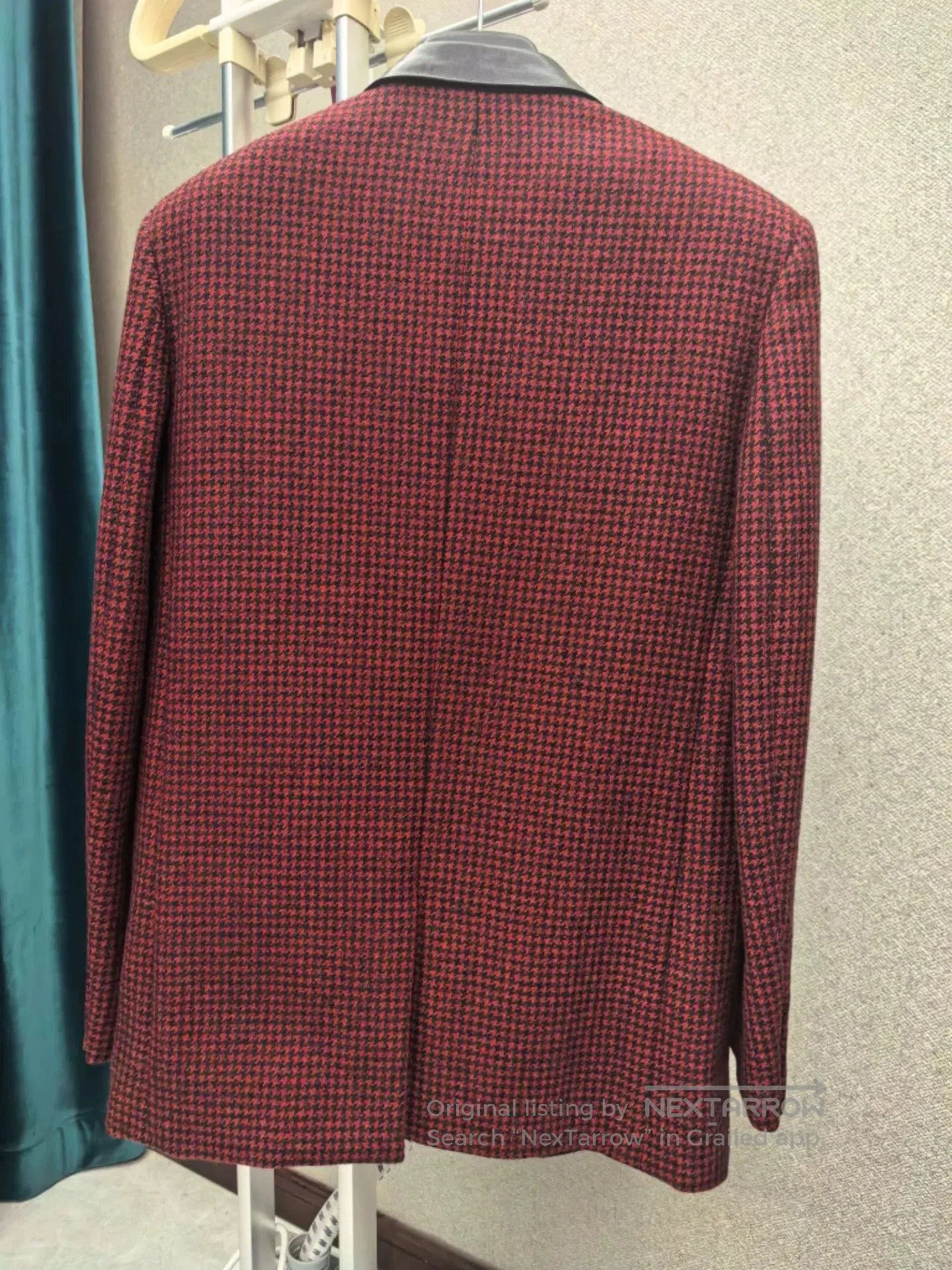 Saint Laurent Paris Saint Laurent Houndstooth Leather Collar Blazer. Size US M / EU 48-50 / 2 - 3 Thumbnail