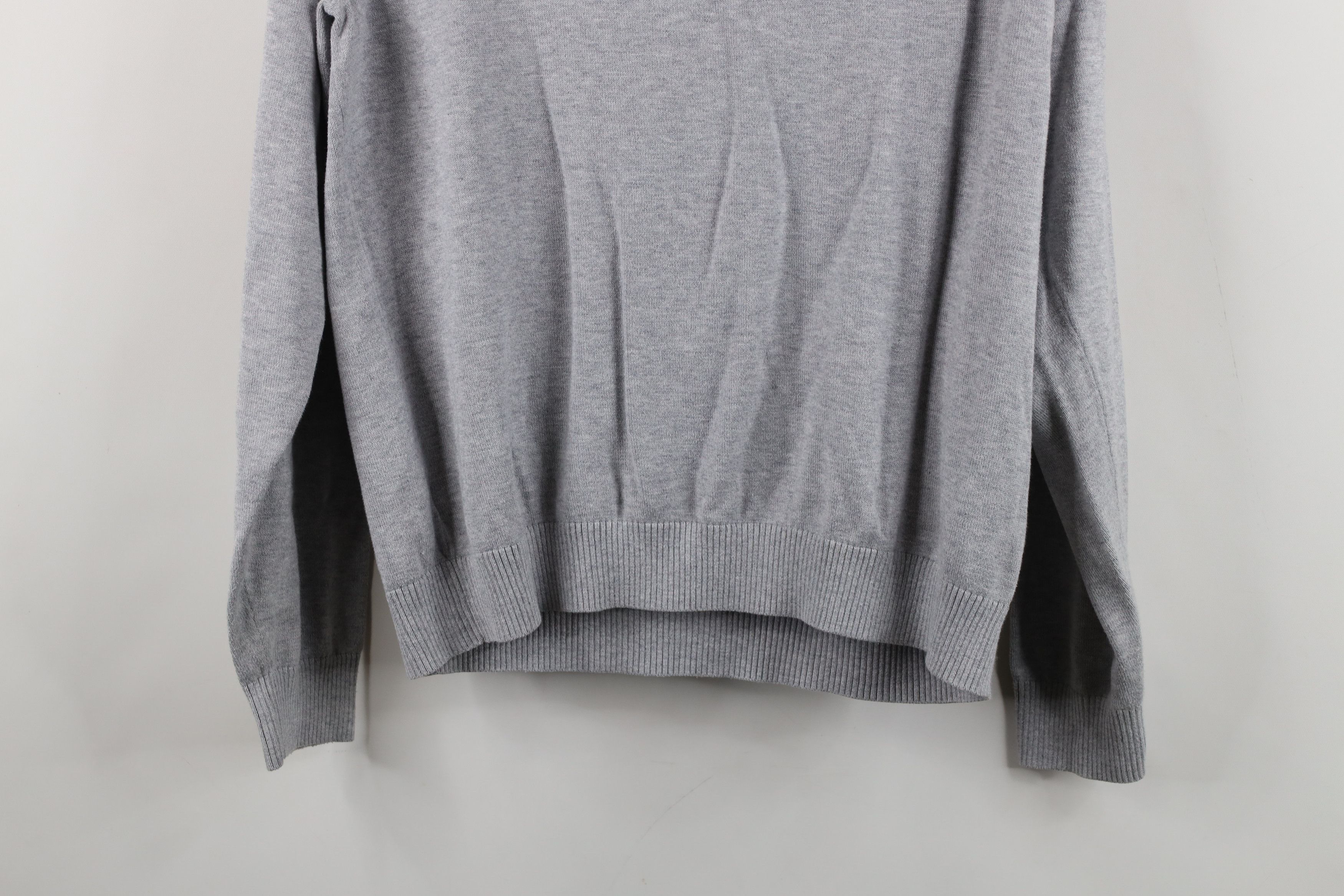 Vineyard Vines Vineyard Vines Logo Cotton Ribbed Knit Half Zip Sweater Gray Size US M / EU 48-50 / 2 - 14 Thumbnail