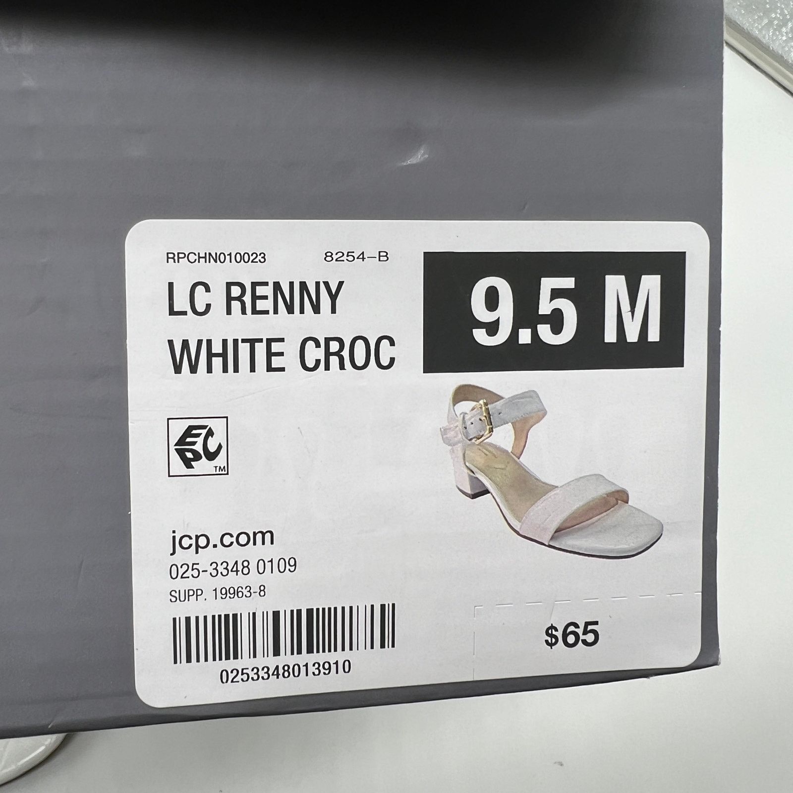 Other Liz Claiborne Womens Renny Sandals Heel White Croc Size 9.5M Size US 9.5 / IT 39.5 - 13 Thumbnail