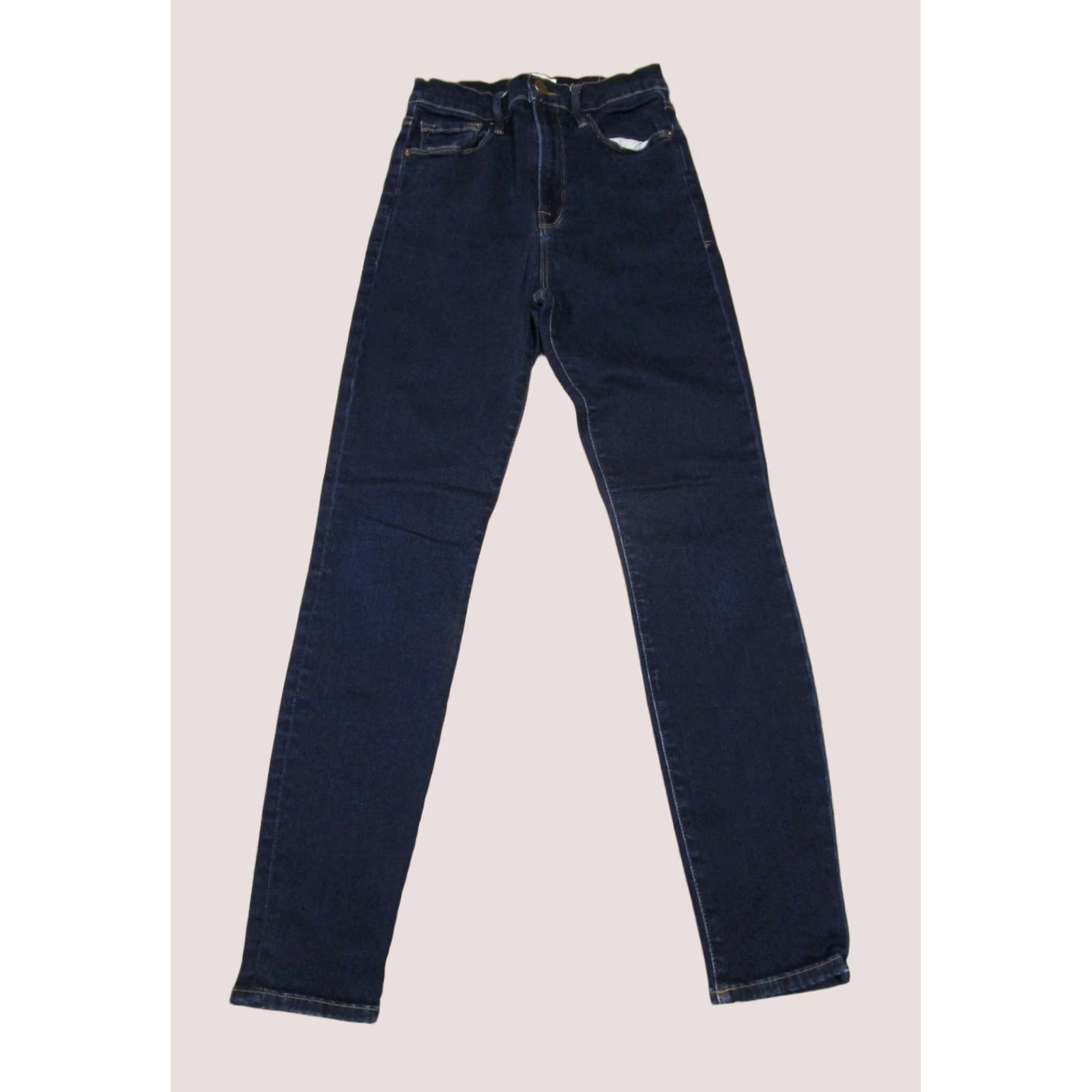 Frame FRAME Jeans Women 28 Blue High Rise Cigarette Pants Dark Wash Stretch Denim Jeans Size 28" / US 6 / IT 42 - 1 Thumbnail