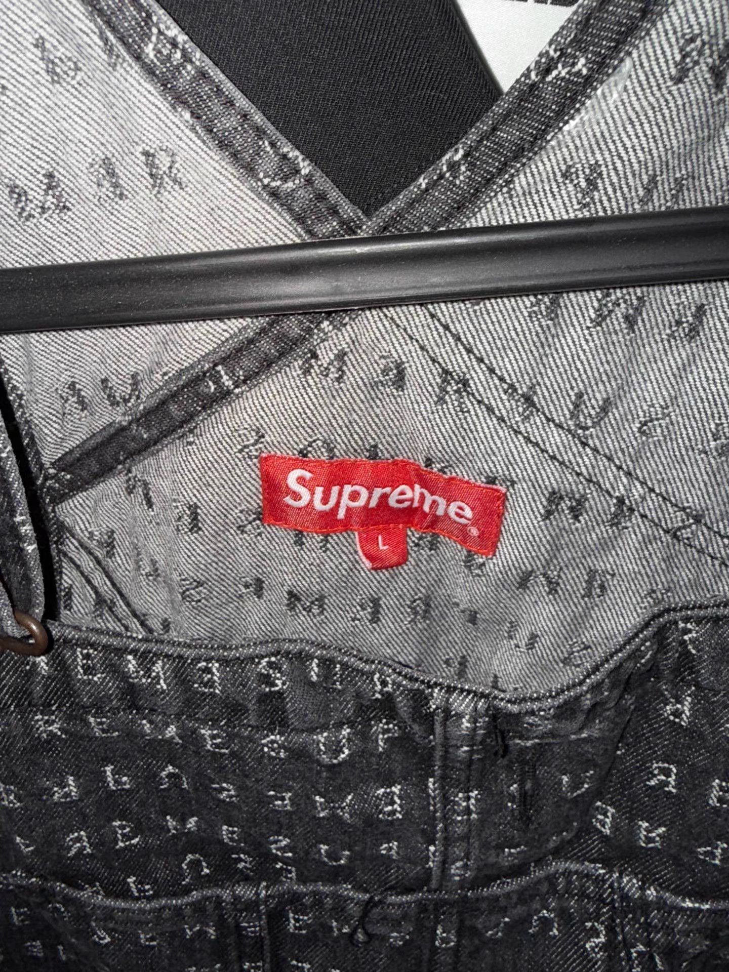 Supreme Black Patterned Denim Overalls Size US 28 / EU 44 - 3 Thumbnail