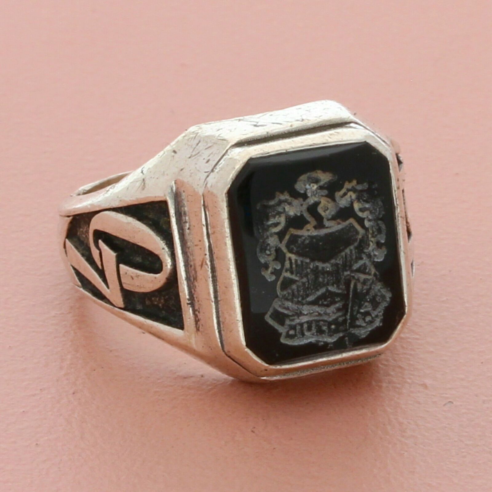 Sterling Silver jostens sterling silver intaglio signet class ring 6.75 Grailed