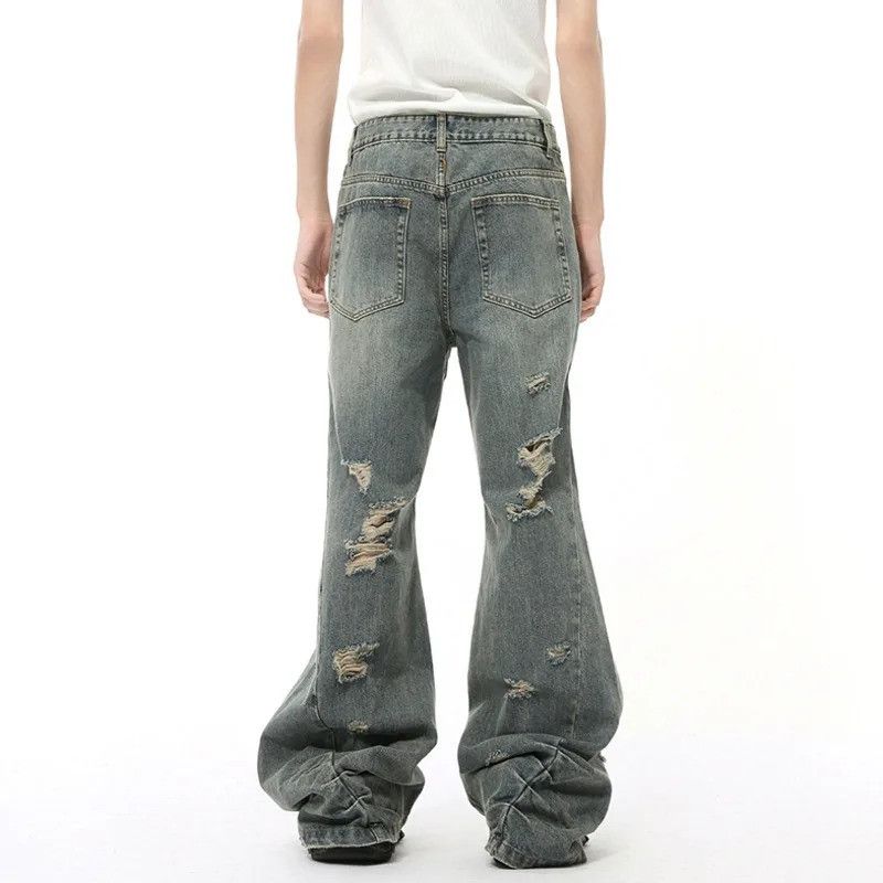 Jean Casual Pleated Wide Leg Jeans Size US 32 / EU 48 - 2 Thumbnail