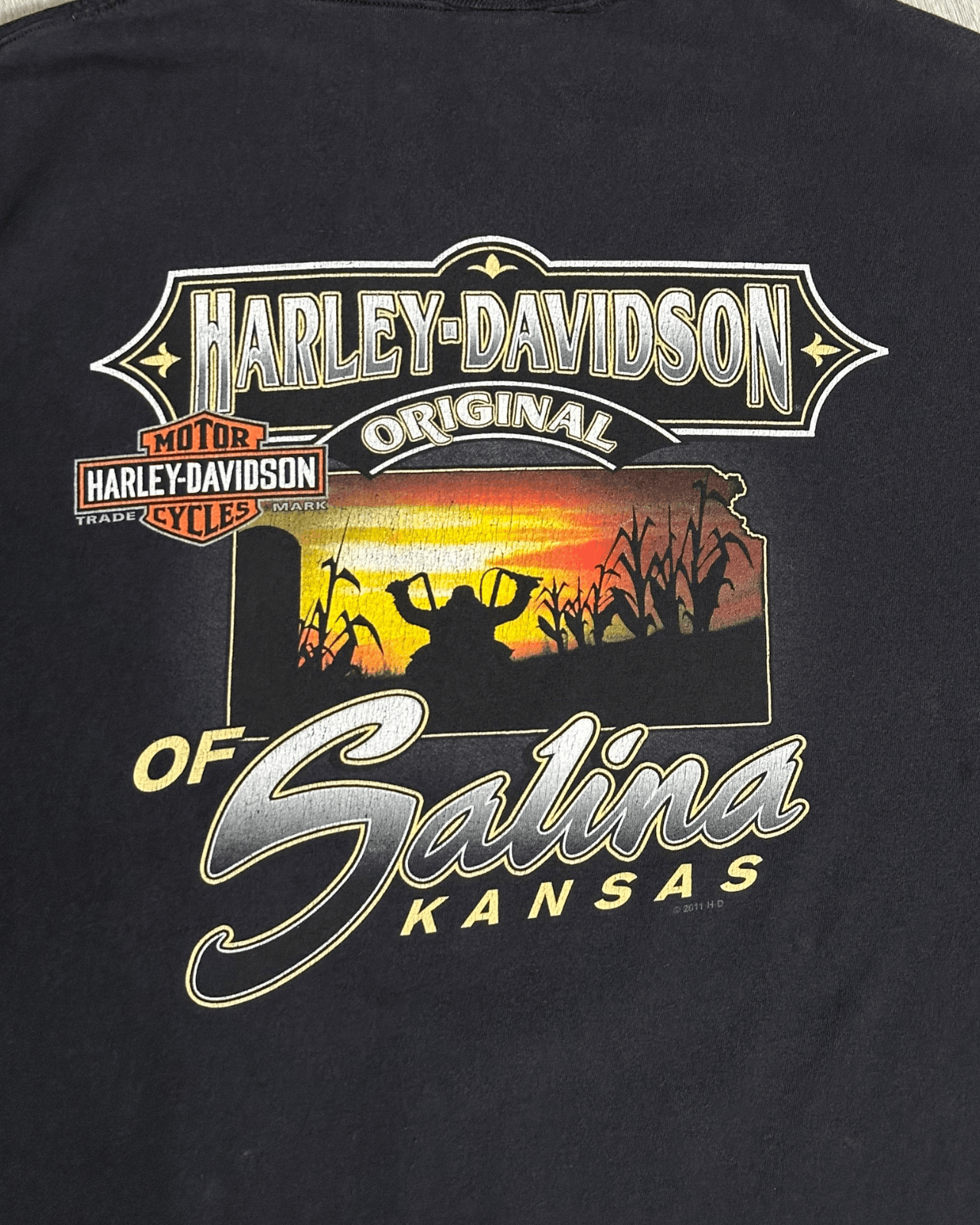 Harley Davidson 2011 Harley Davidson of Salina Kansas Black T-Shirt Size XL Size US XL / EU 56 / 4 - 3 Thumbnail