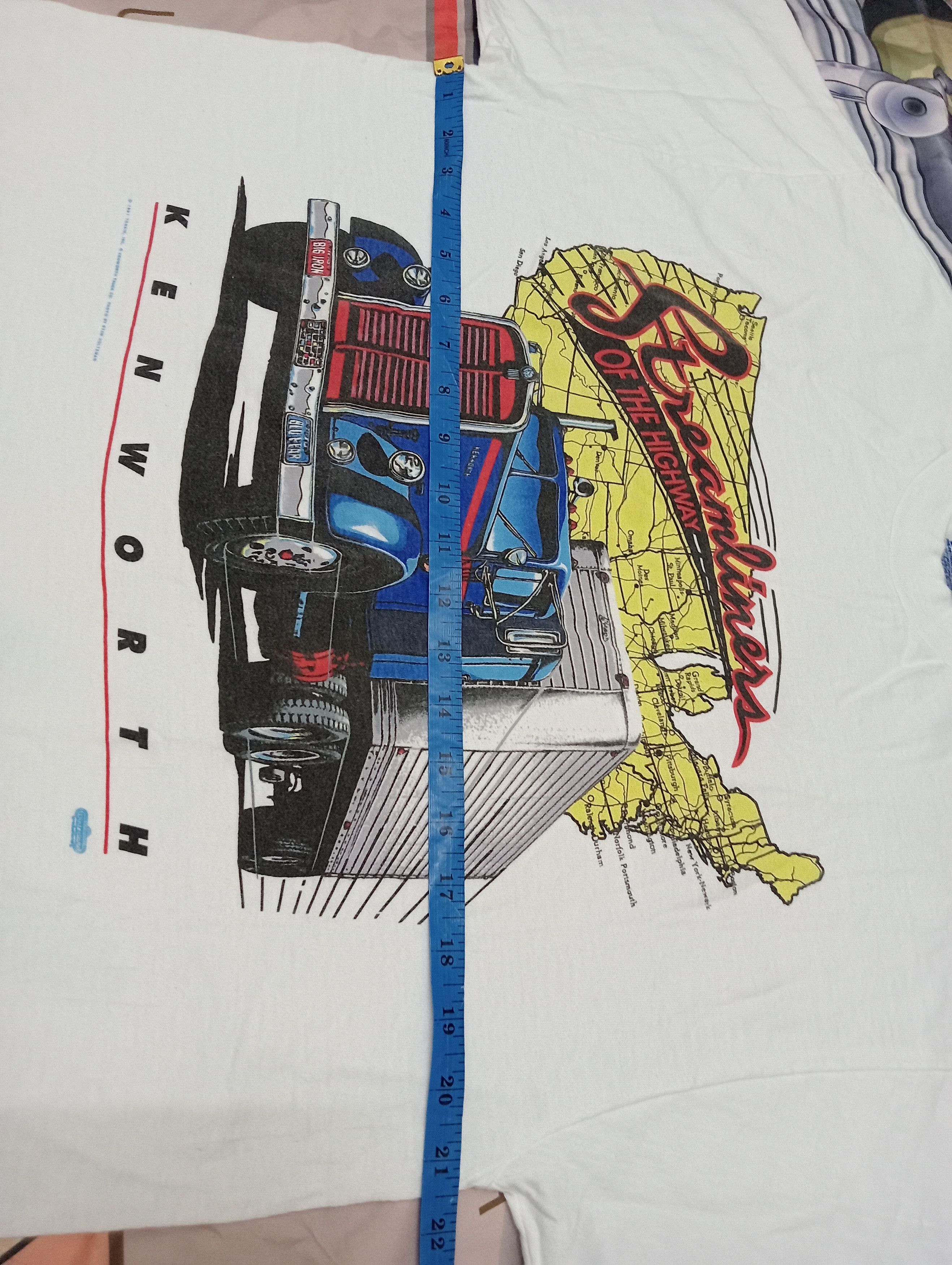 Vintage VINTAGE 1991 TRUCKER GRAPHIC TEE Size US L / EU 52-54 / 3 - 9 Thumbnail