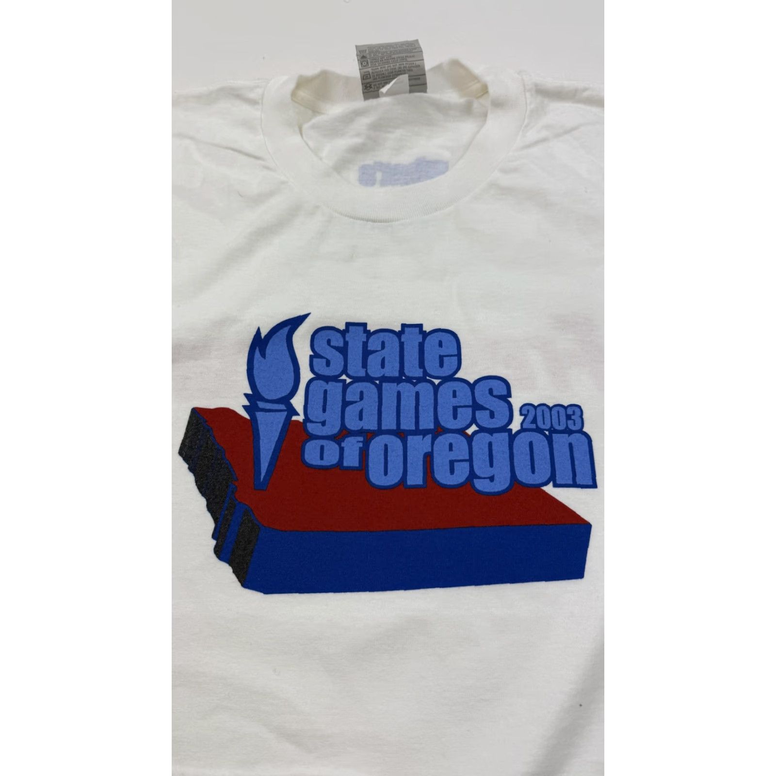 Nike VINTAGE Nike State Games of Oregon Shirt Mens Small White Crew Neck Short Sleeve Graphic Print 2003 Oregon Fred Meyer Size US S / EU 44-46 / 1 - 2 Thumbnail