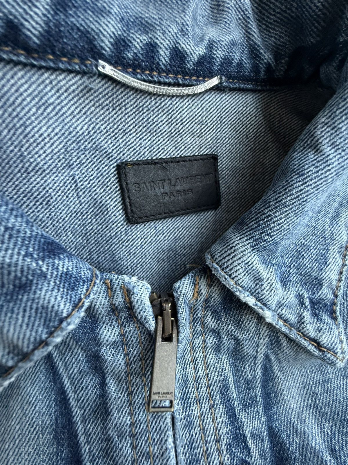 Saint Laurent Paris SS22 Saint Laurent zip distressed denim trucker jacket 50 Size US M / EU 48-50 / 2 - 23 Thumbnail