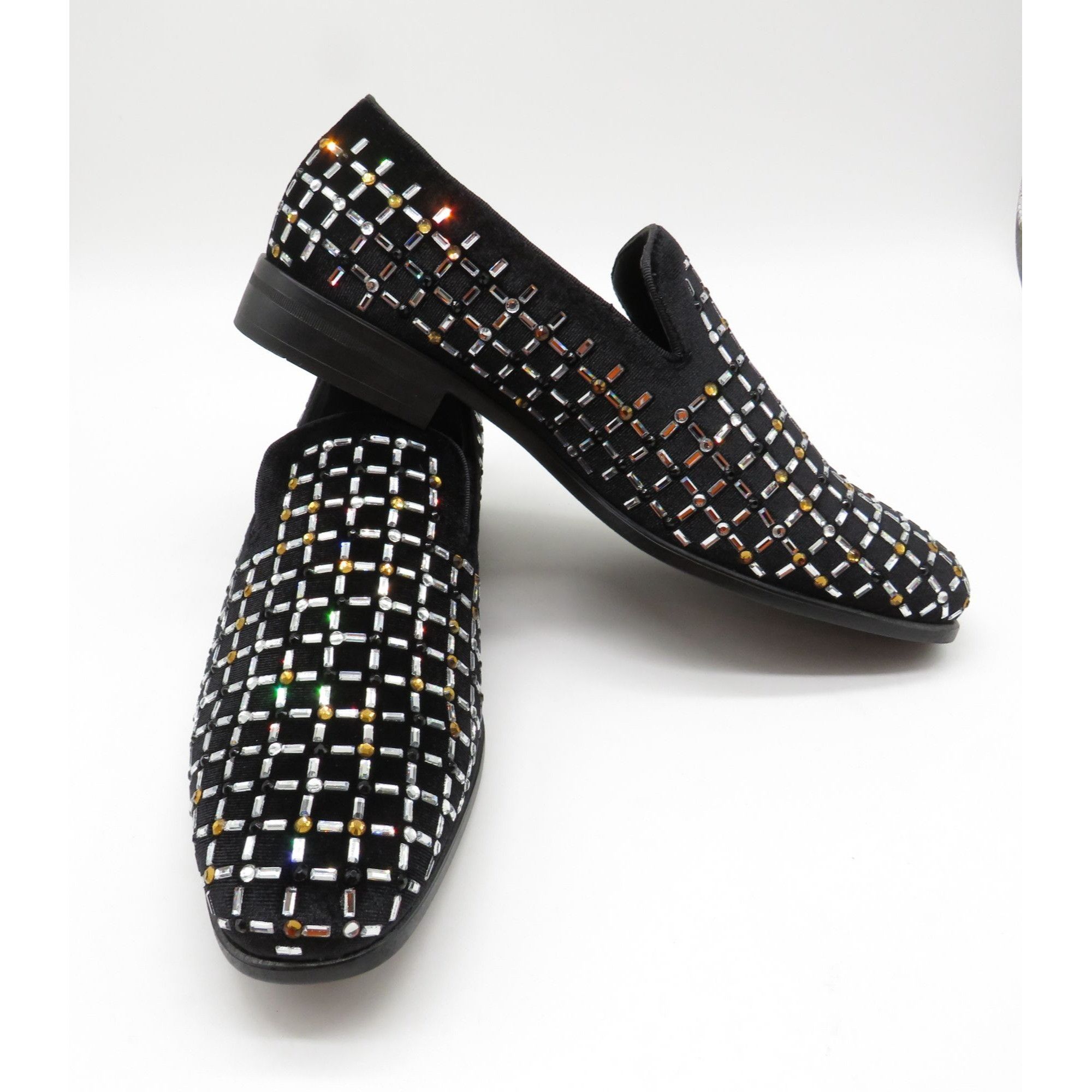 Stacy Adams Stacy Adams Black Multi Rhinestone Mens Slip-On Loafers Size Size US 7 / EU 40 - 4 Thumbnail