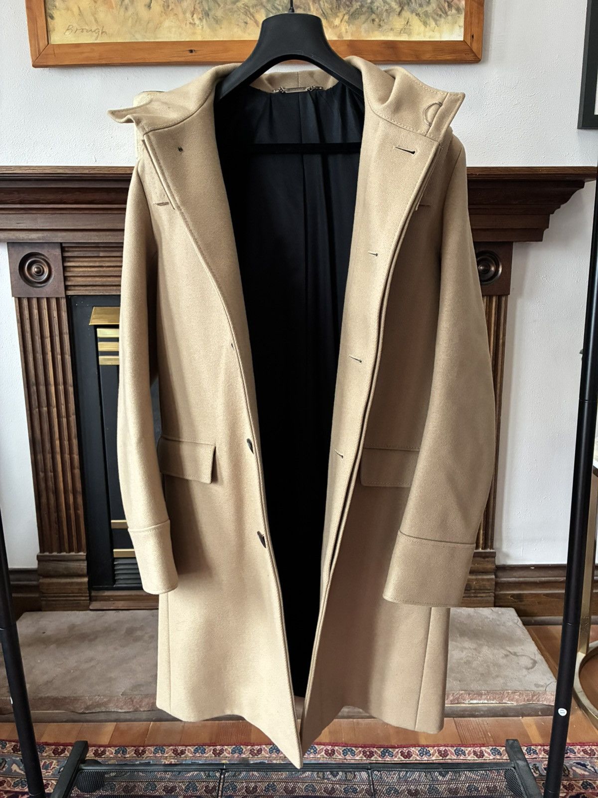 Hedi Slimane Dior Homme AW04 “VOTC” Hooded Wool Trench Coat Size 46 Camel Size US S / EU 44-46 / 1 - 3 Thumbnail