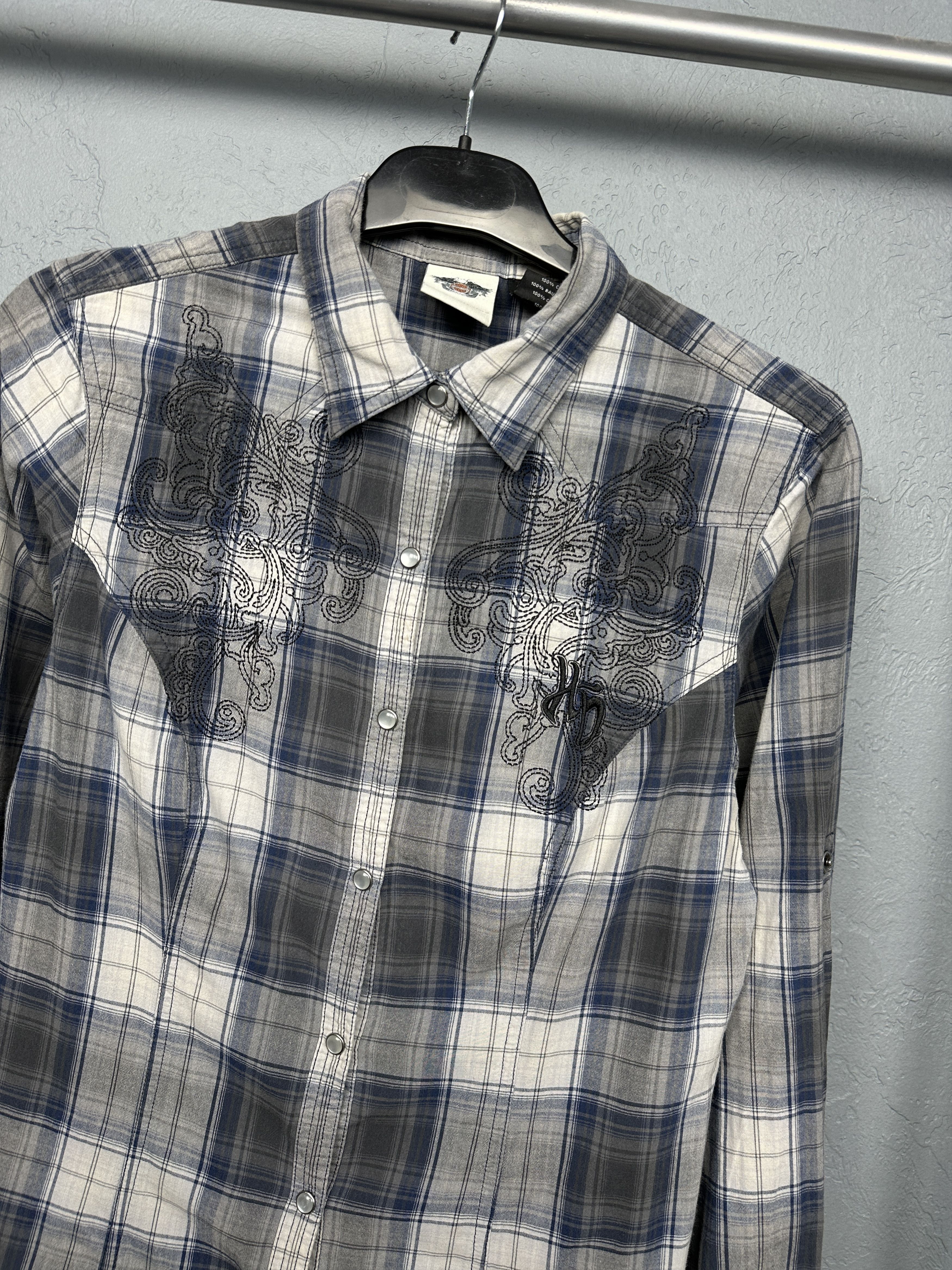 Harley Davidson Harley Davidson Womens Plaid Shirt Size M / US 6-8 / IT 42-44 - 2 Thumbnail