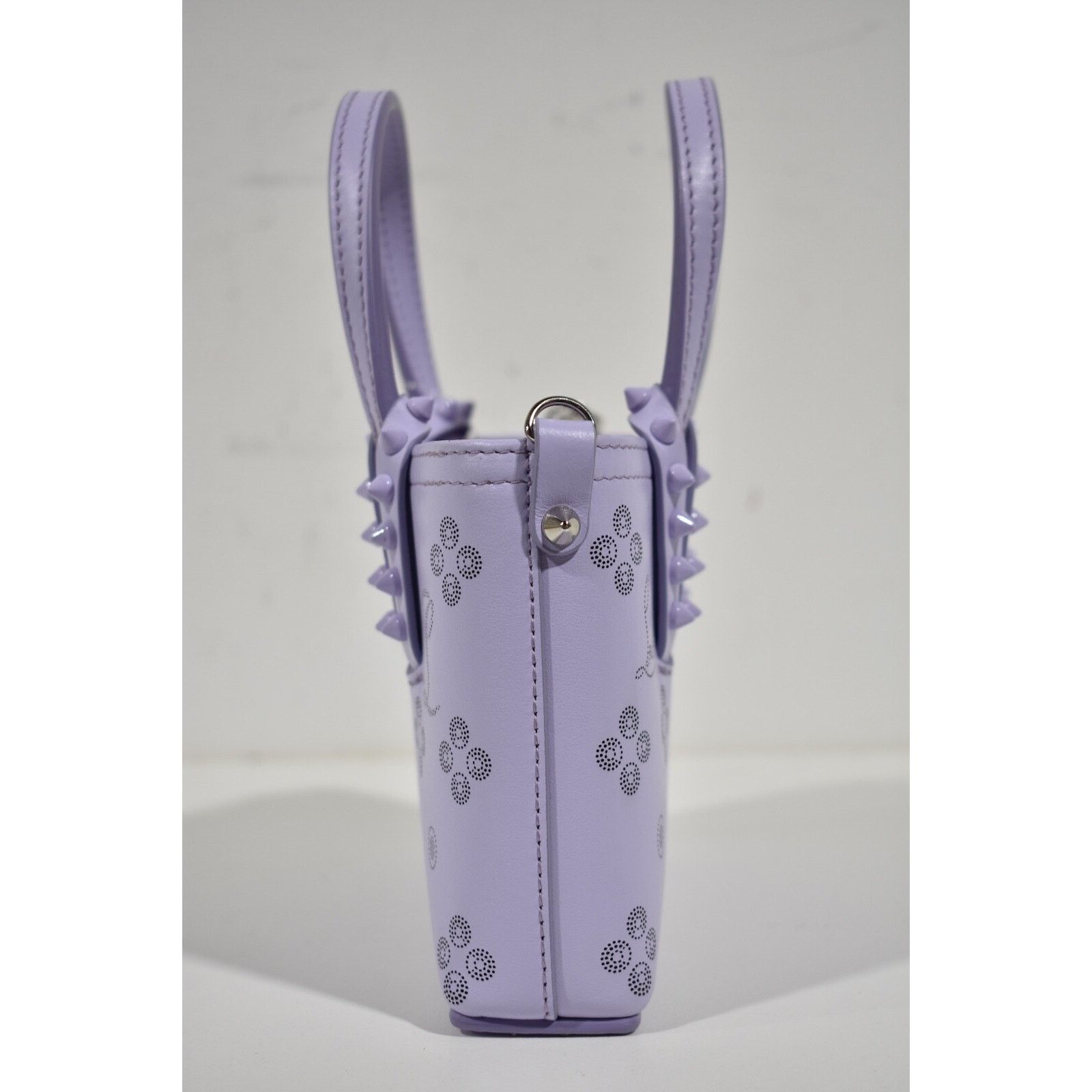 Christian Louboutin Christian Louboutin Mini Purple Leather Tote Crossbody Bag Size ONE SIZE - 7 Thumbnail
