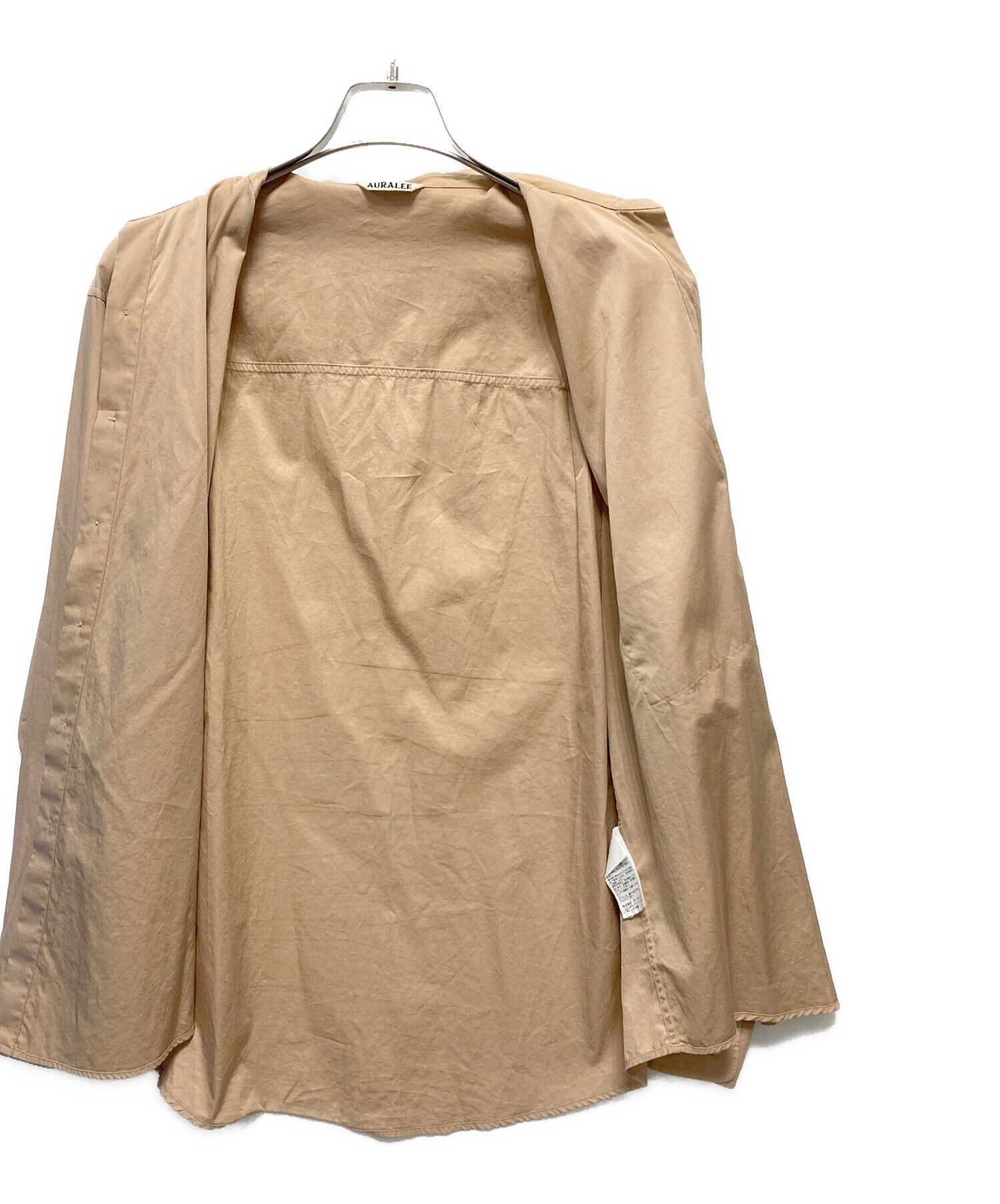 Auralee AURALEE WASHED FINX TWILL BIG SHIRT Brown 3 Size US L / EU 52-54 / 3 - 3 Thumbnail