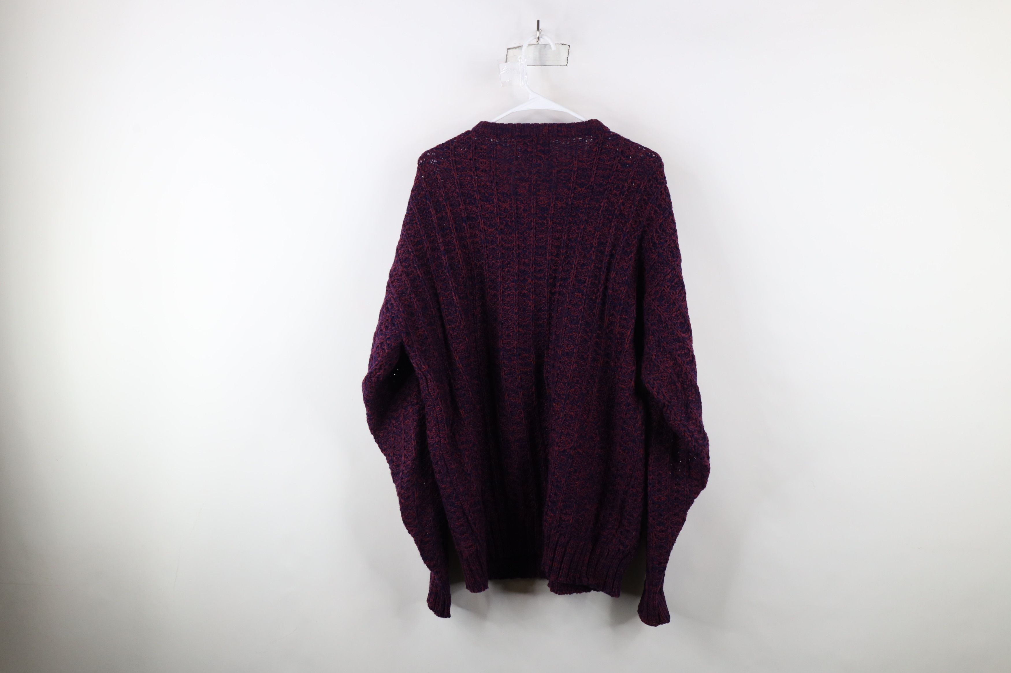 Vintage Vintage 90s Streetwear Chunky Ribbed Knit Crewneck Sweater Size US XXL / EU 58 / 5 - 6 Thumbnail