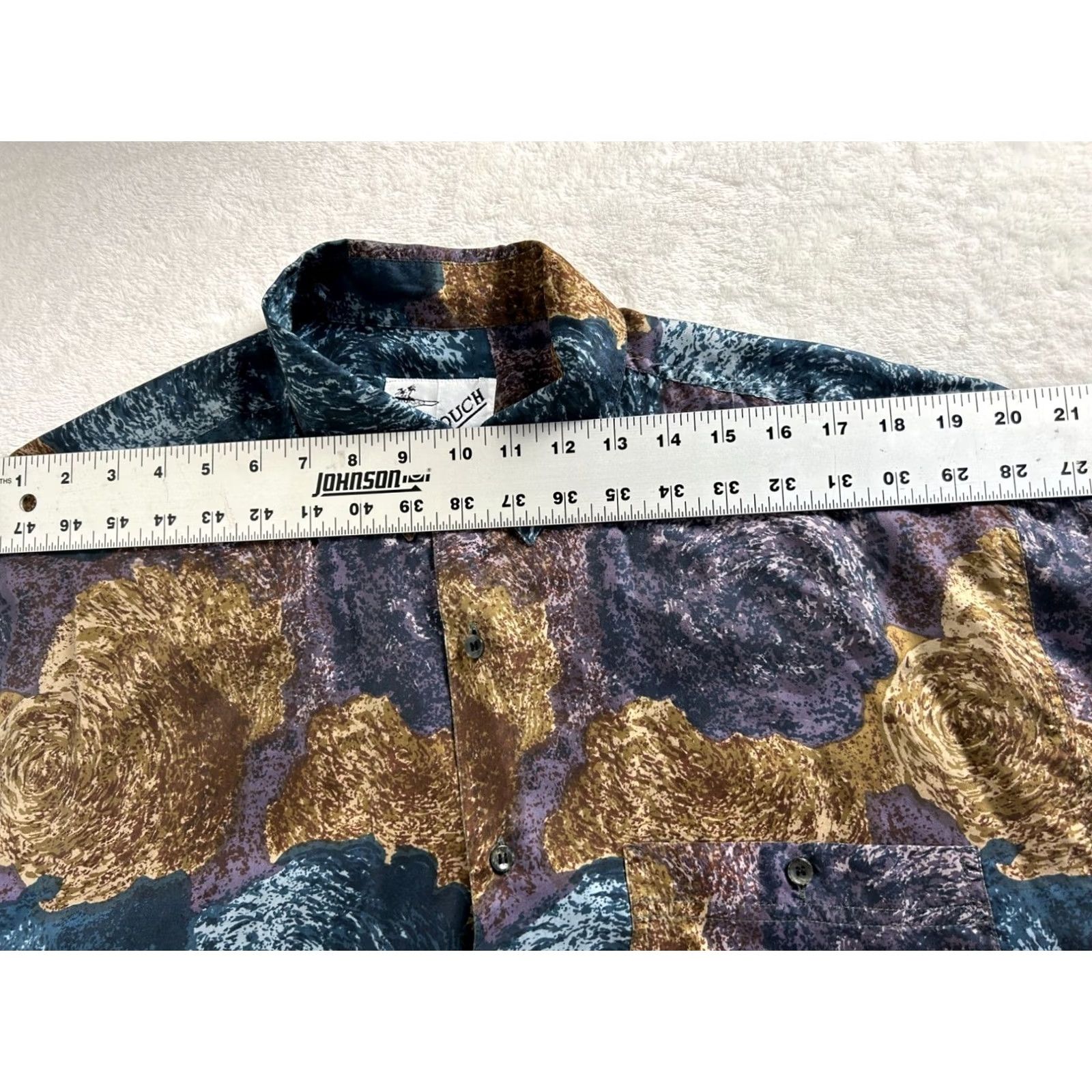 Vintage Vintage Goouch Mens 100% Silk Abstract Button Up Short Sleeve Shirt Medium Size US M / EU 48-50 / 2 - 6 Thumbnail