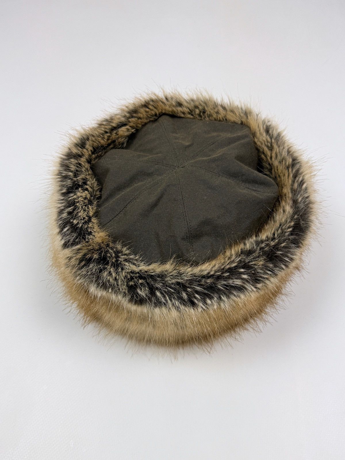 Barbour Barbour Ambush Olive Waxed Cotton Faux Fur Trim Cossack Hat Size ONE SIZE - 4 Thumbnail