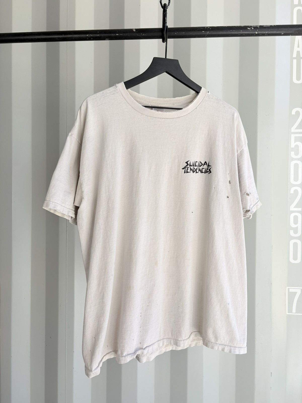 Band Tees Vintage Suicidal Tendencies Shirt Thrashed Faded Grunge Band Size US XXL / EU 58 / 5 - 1 Thumbnail