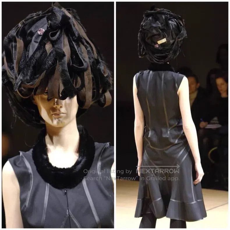 Junya Watanabe JUNYA WATANABE Asymmetrical 3D Cut Mermaid Fur Collar Vest Size M / US 6-8 / IT 42-44 - 8 Thumbnail