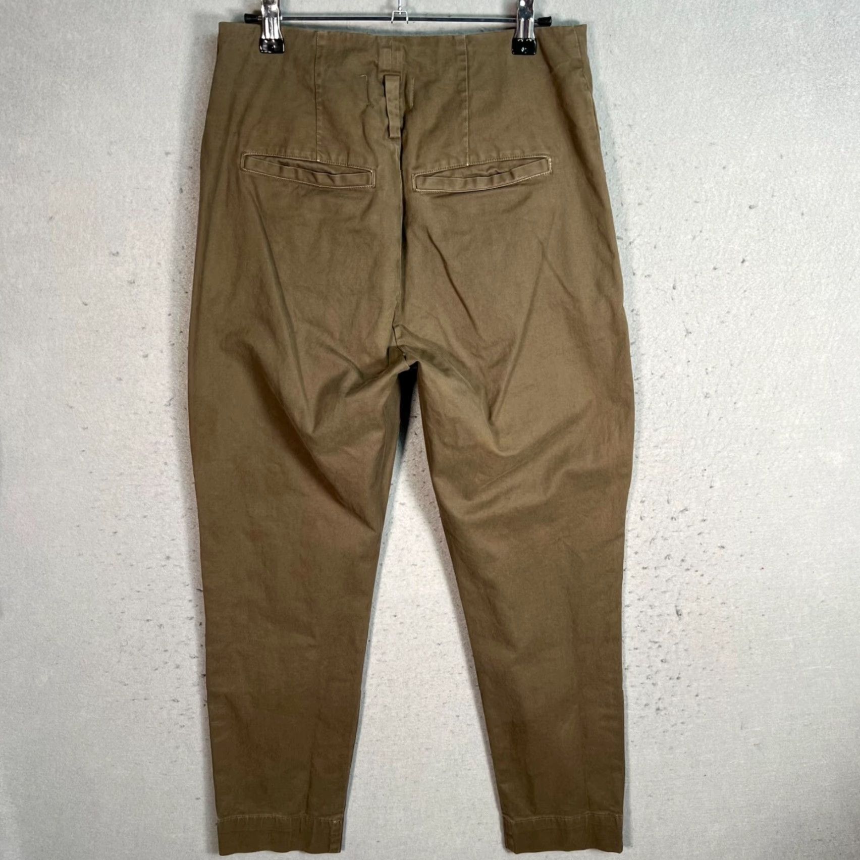 Frame FRAME Womens Olive Green High-Waisted Paperbag Tapered Pants 26 Size 26" / US 2 / IT 38 - 2 Thumbnail