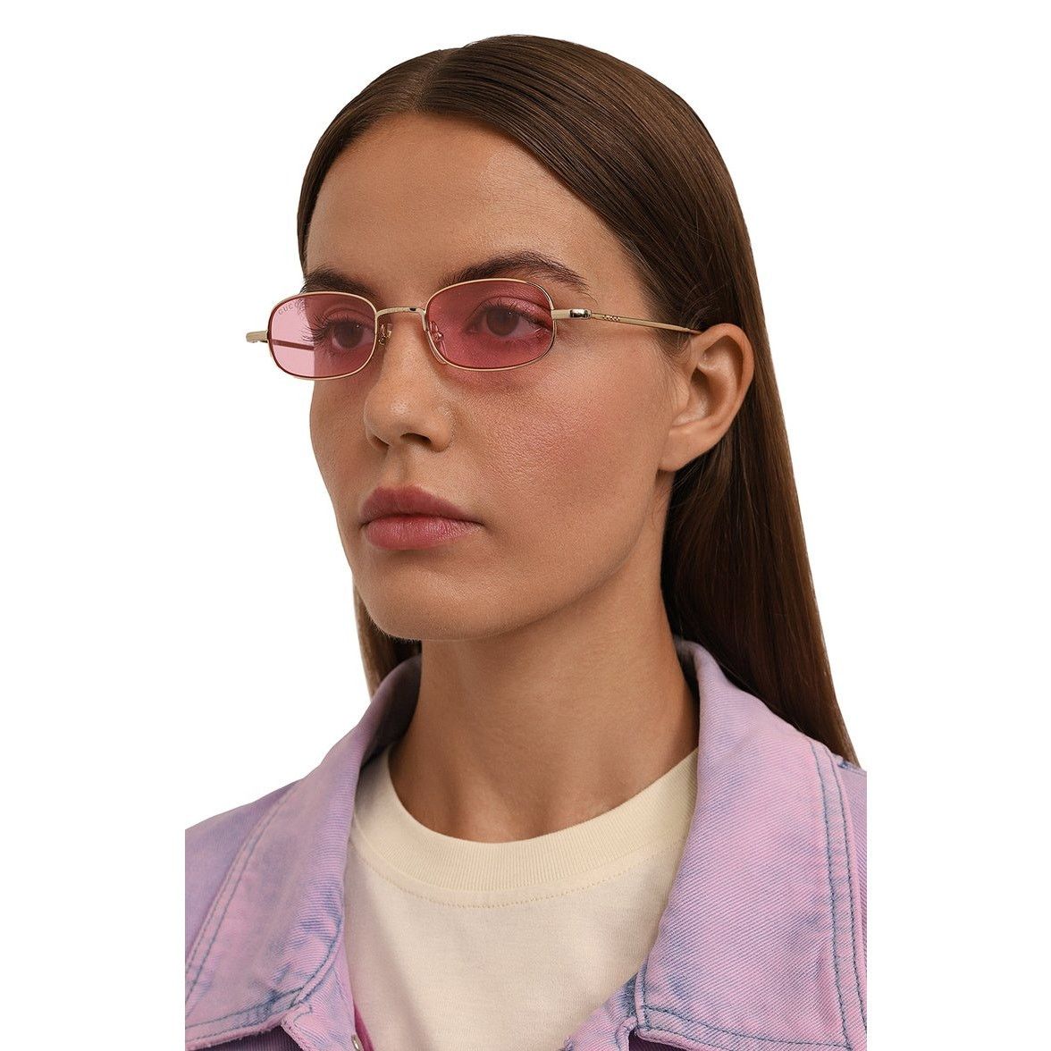 NEW Gucci Sunglasses GG1648S 005 Gold Pink Unisex Authentic