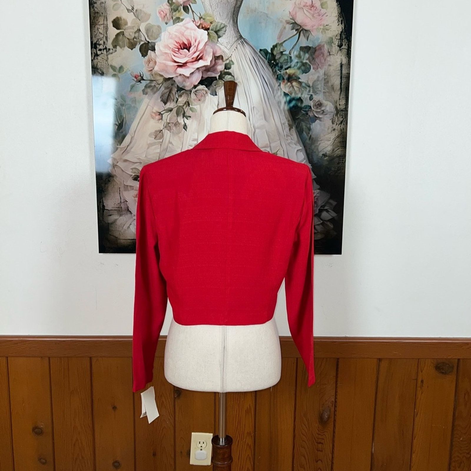 Vintage Fabulous NEW Vintage 1980s Marnie West Cropped Blazer! Size M / US 6-8 / IT 42-44 - 5 Thumbnail