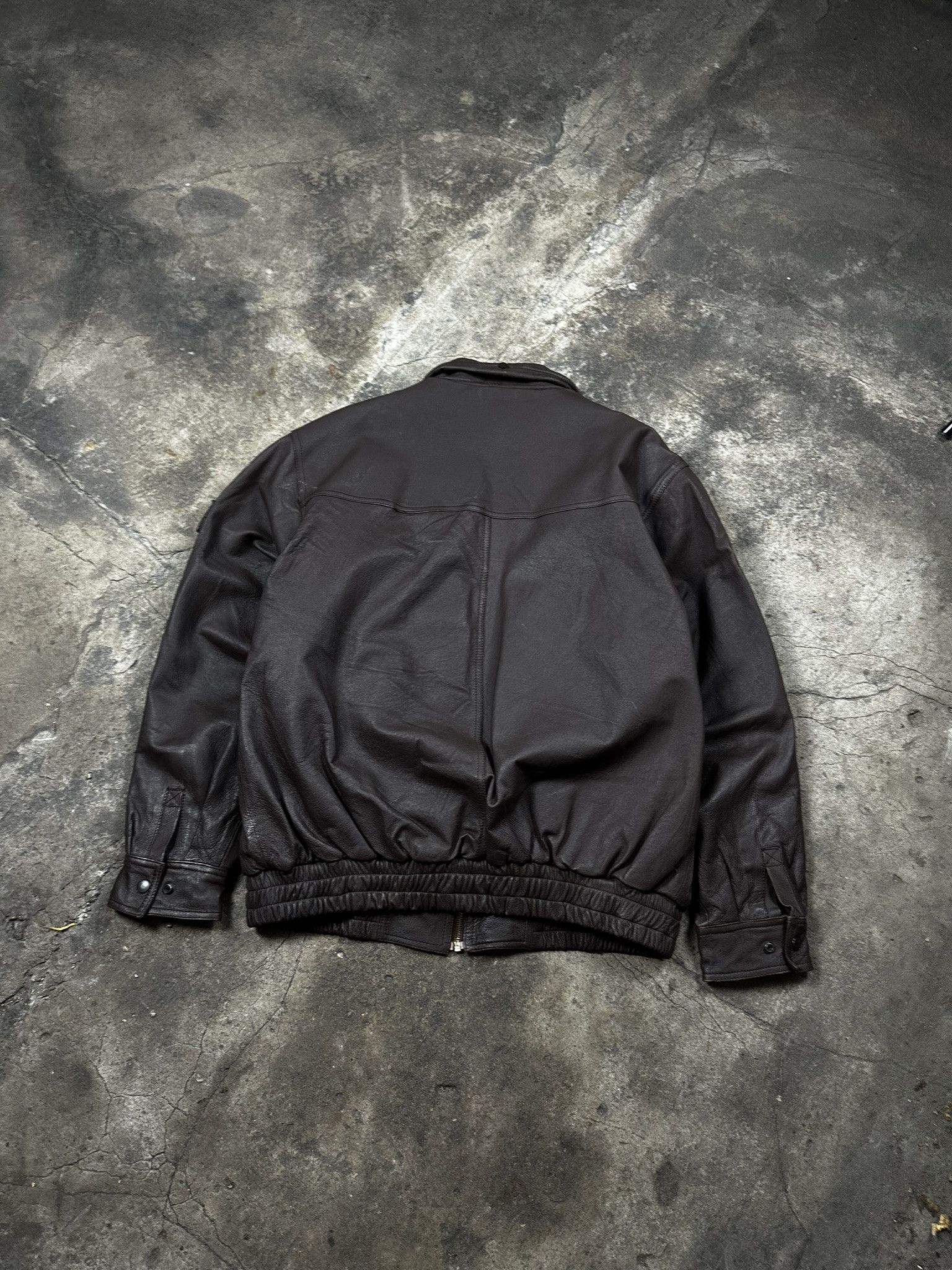 Leather Vintage Skeepskin Shearling Leather Bomber Jacket Size US XL / EU 56 / 4 - 3 Thumbnail