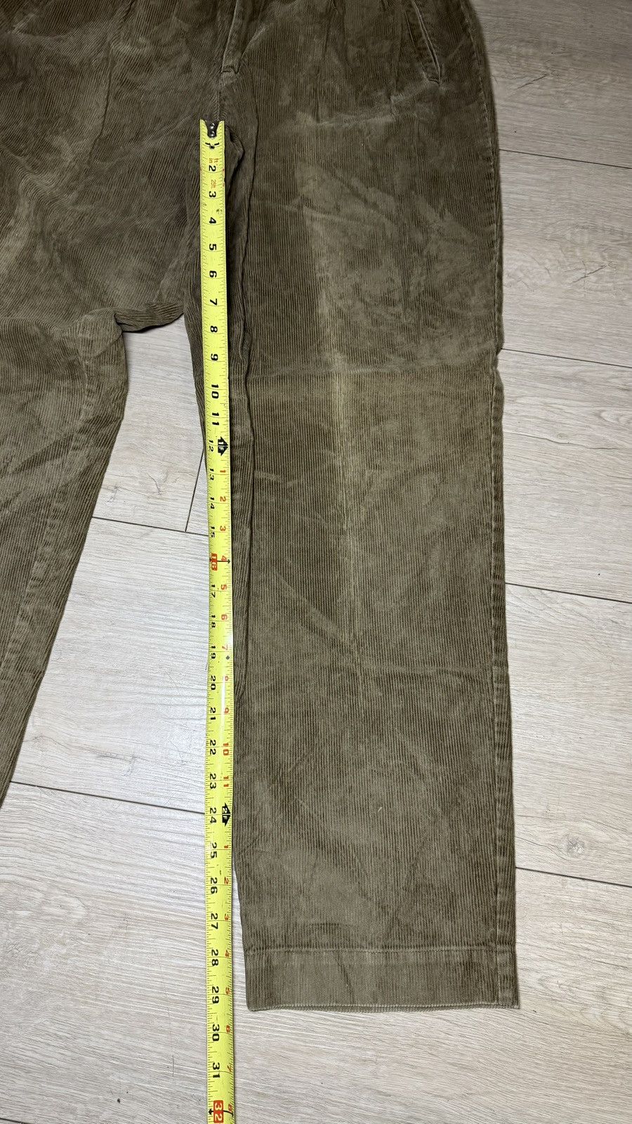 Other Y2K 2000s Women’s 14 Olive Corduroy Baggy Parachute Pants Size 36" / US 14 / IT 50 - 5 Thumbnail