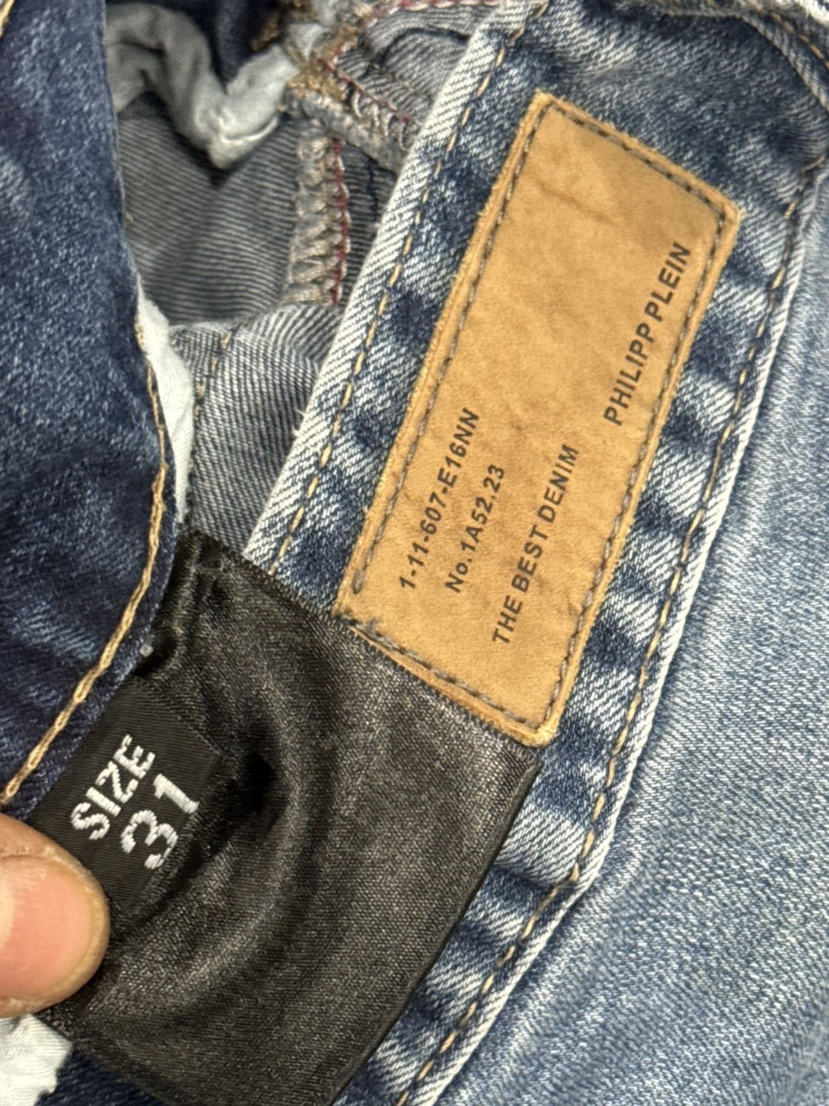 Philipp Plein Philipp Plein Distressed Denim Jeans Multi Button Zip Detail Size US 31 - 11 Thumbnail