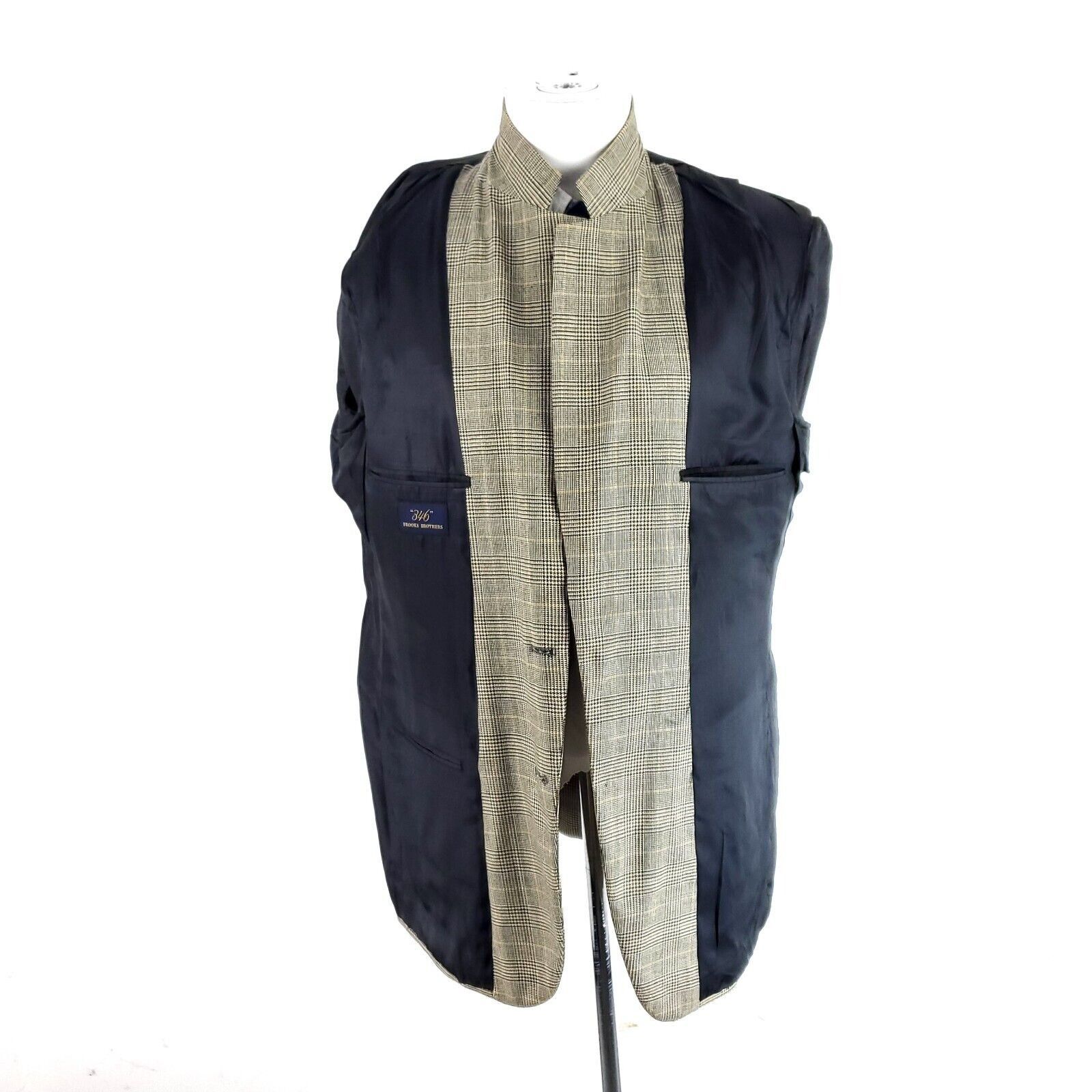 Brooks Brothers Brooks Brothers 346 Wool Silk 2 Button Sport Coat 42L Tan Pl Size 42L - 9 Thumbnail