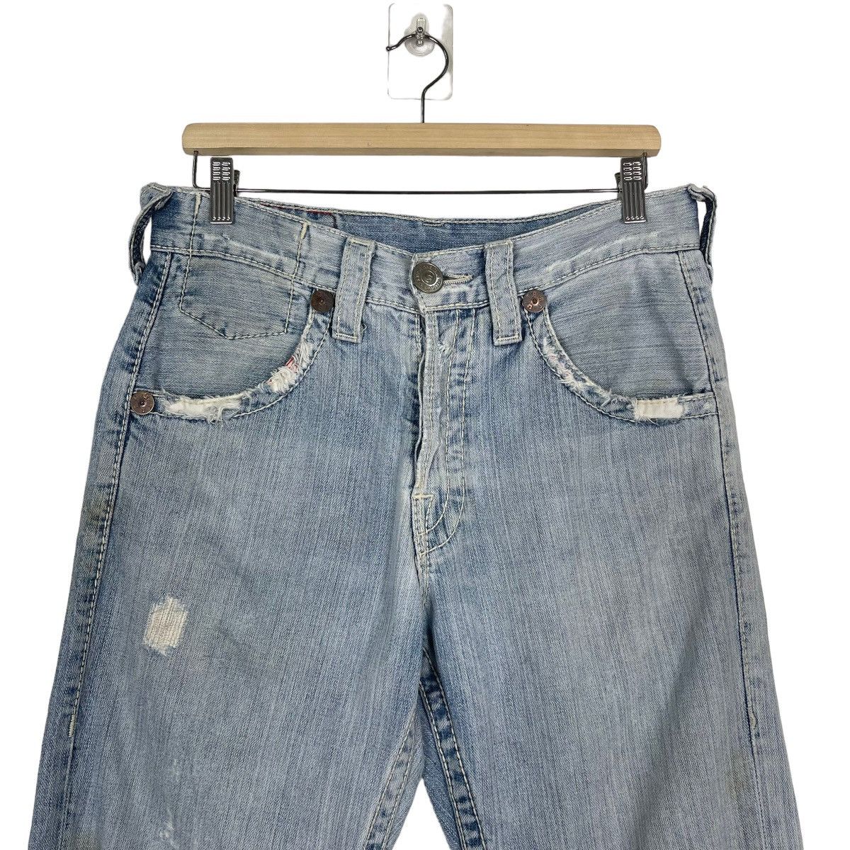 If Six Was Nine 🔥TRUE RELIGION MADE IN USA DISTRESSED RIPPED JEANS Size US 32 / EU 48 - 3 Thumbnail