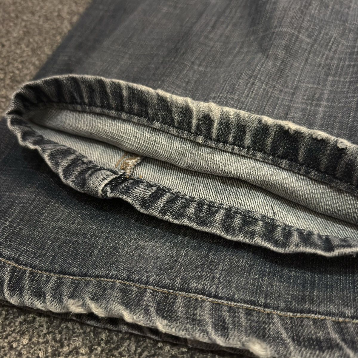 Hypebeast Special Raw Indigo Denim Baggy Flared Fubu Jeans Streetwear Size US 31 - 12 Thumbnail