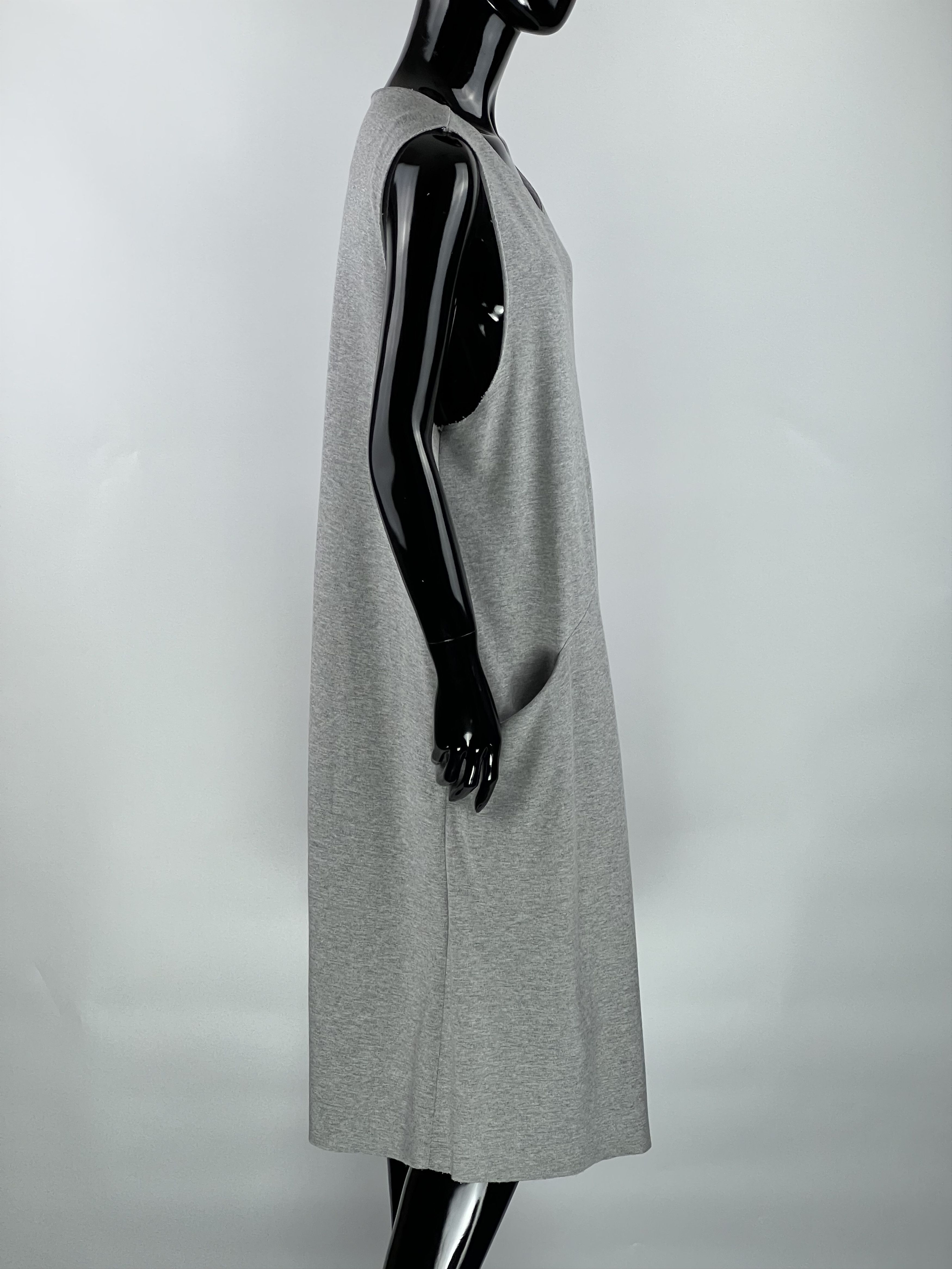 Cos COS Gray Sleeveless Midi Dress Size L Size L / US 10 / IT 46 - 2 Thumbnail