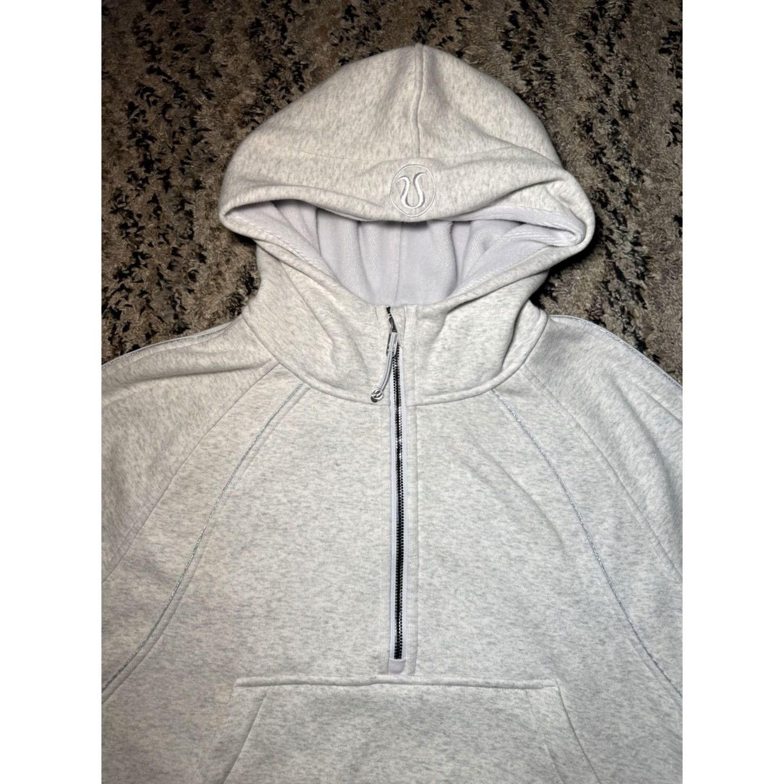 Lululemon Lululemon Scuba Half Zip Oversized Pullover Hoodie XL/XXL Light Gray Plush Womens Sweatshirt 1/2 Zip Hawaii Theme Size XL / US 12-14 / IT 48-50 - 5 Thumbnail