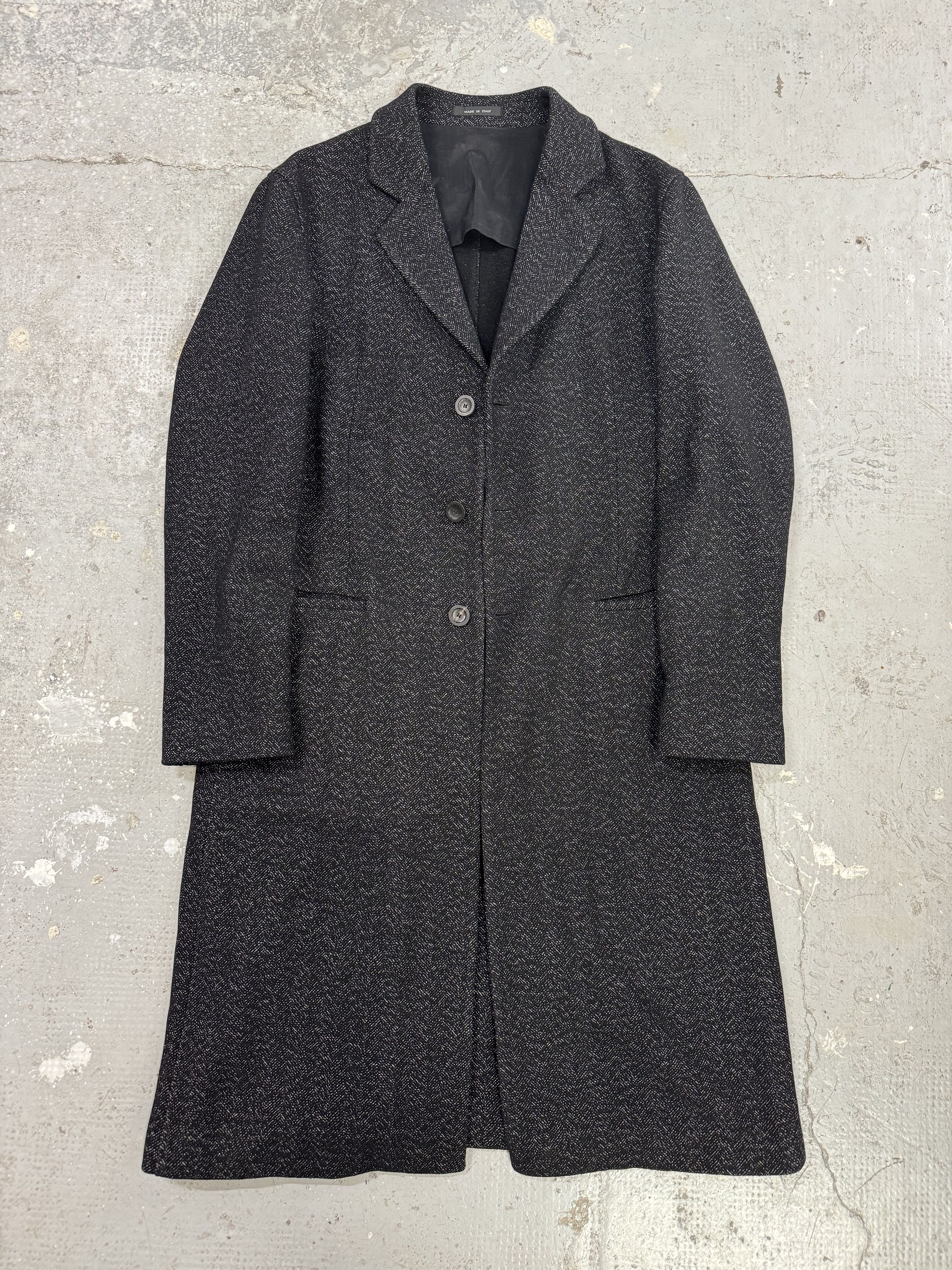 Armani × Vintage AW2005 Emporio Armani Trench Wool Obscure Coat Size US M / EU 48-50 / 2 - 10 Thumbnail
