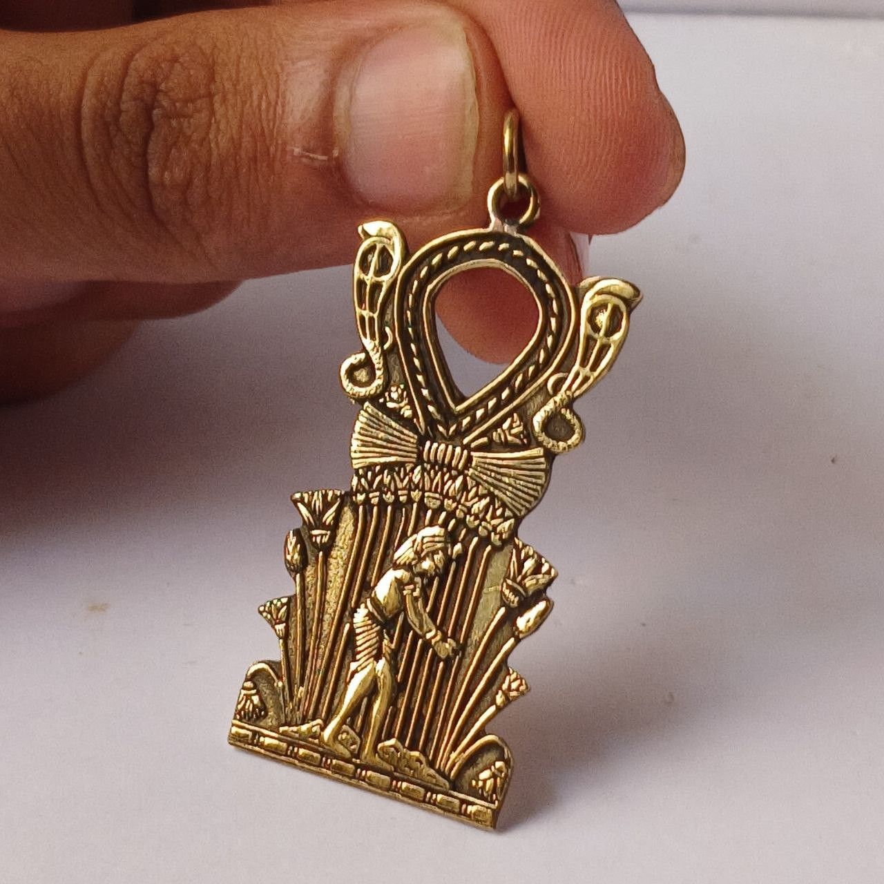 Handmade Antique Egyptian Ankh Pendant – Handmade Brass Amulet Size ONE SIZE - 1 Thumbnail