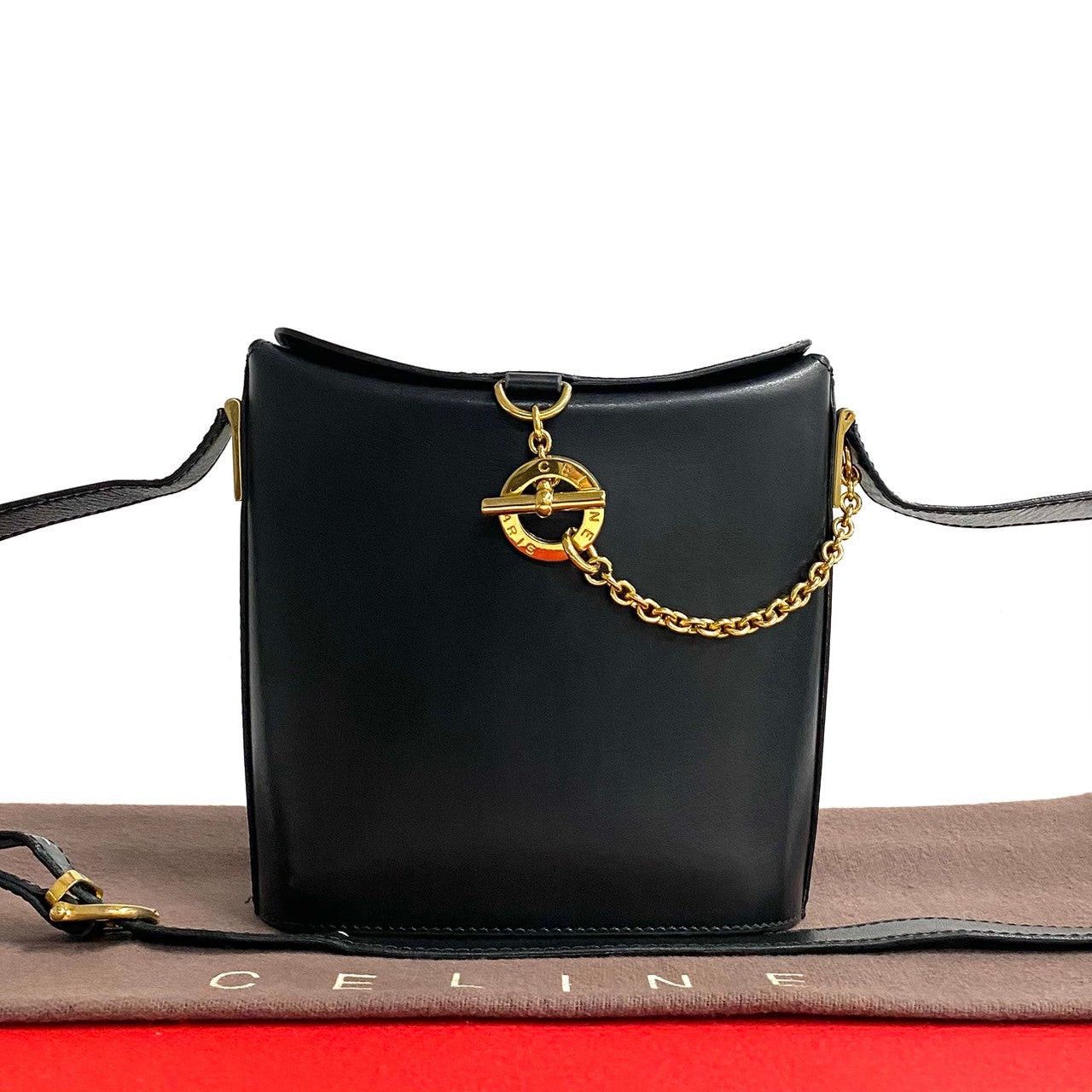 Celine Celine Shoulder Bag Black Leather Size ONE SIZE - 1 Thumbnail