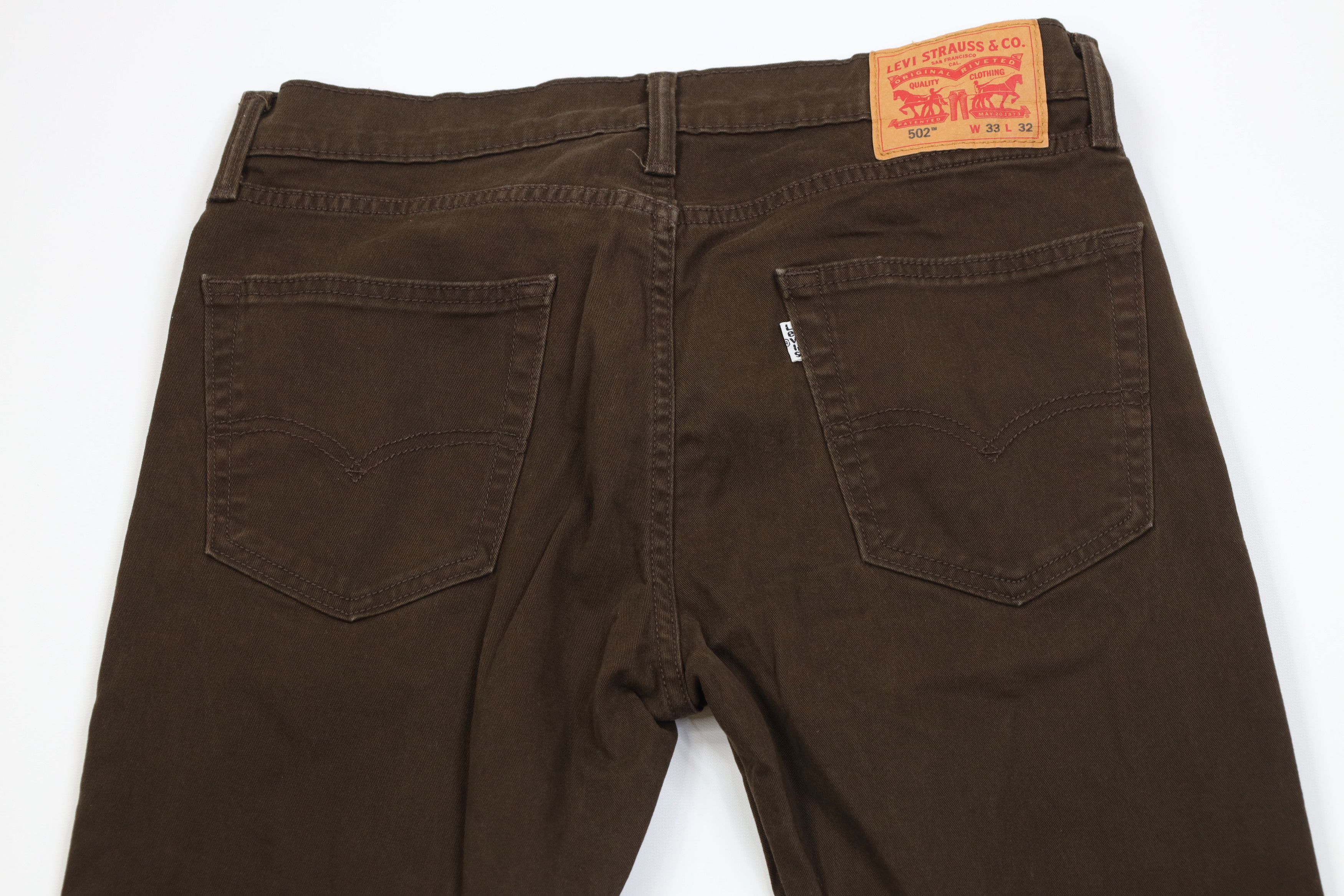 Levi's Vintage Y2K Levis 502 Slim Taper Leg Twill Pants Brown Size US 33 - 10 Thumbnail