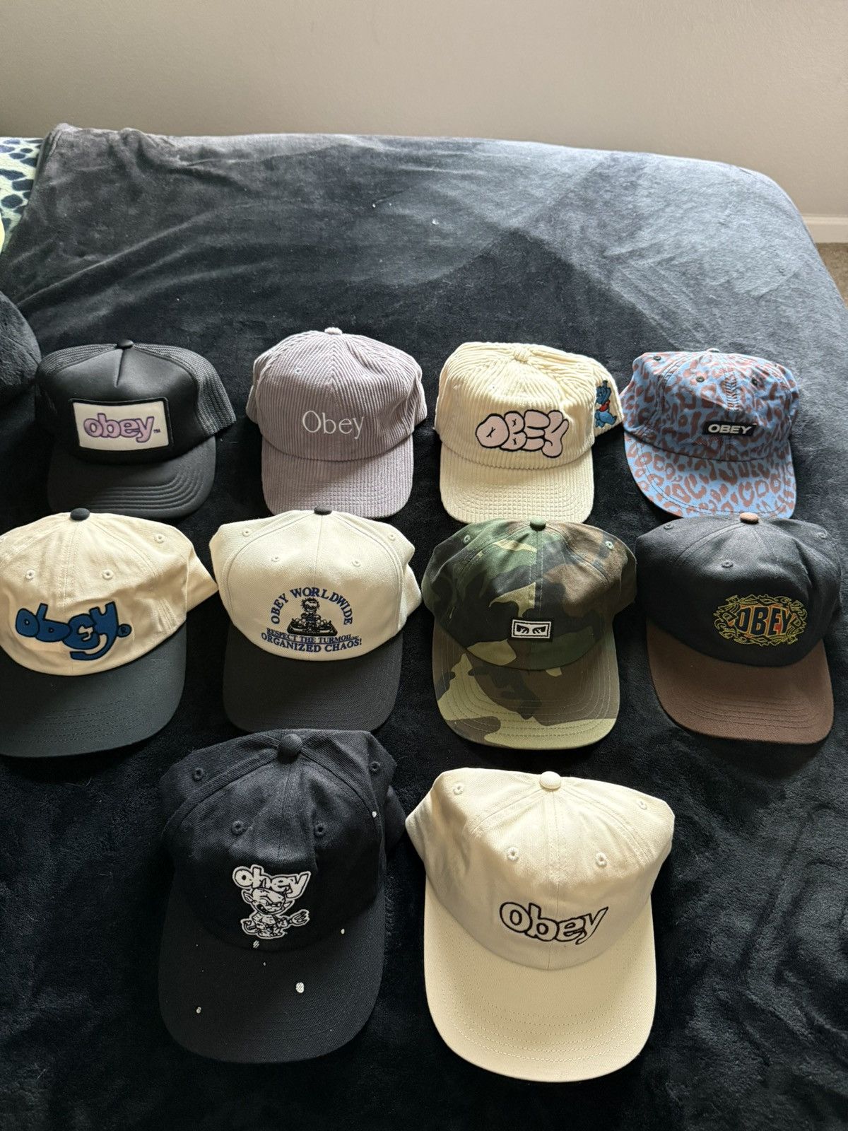 Obey OBEY Hat Bundle (10+ Pieces) Snapbacks / Caps Streetwear Lot Size ONE SIZE - 3 Thumbnail