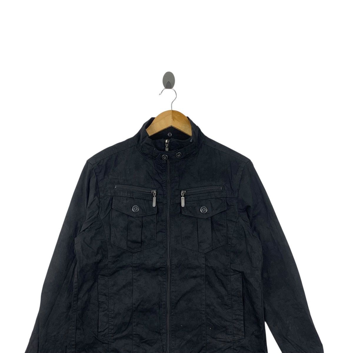 Other DOUBLE FOCUS JAPAN Motorcycle Punk Goth Jacket Windbreaker Size M / US 6-8 / IT 42-44 - 2 Thumbnail